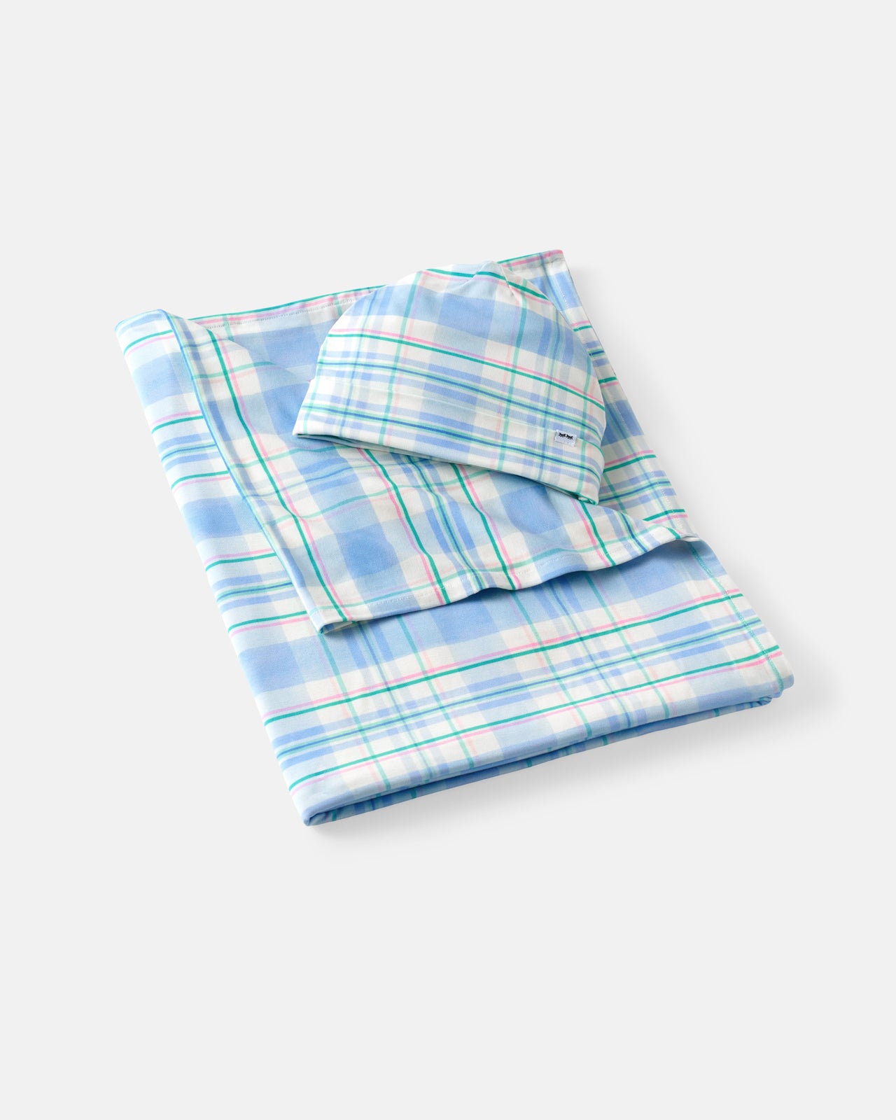 Springtime Plaid Swaddle & Hat Set - Image 4