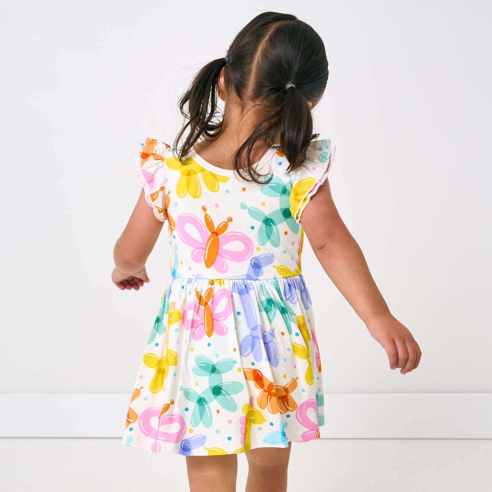 Balloon Bash Flutter Twirl Dress with Bodysuit - Image 4