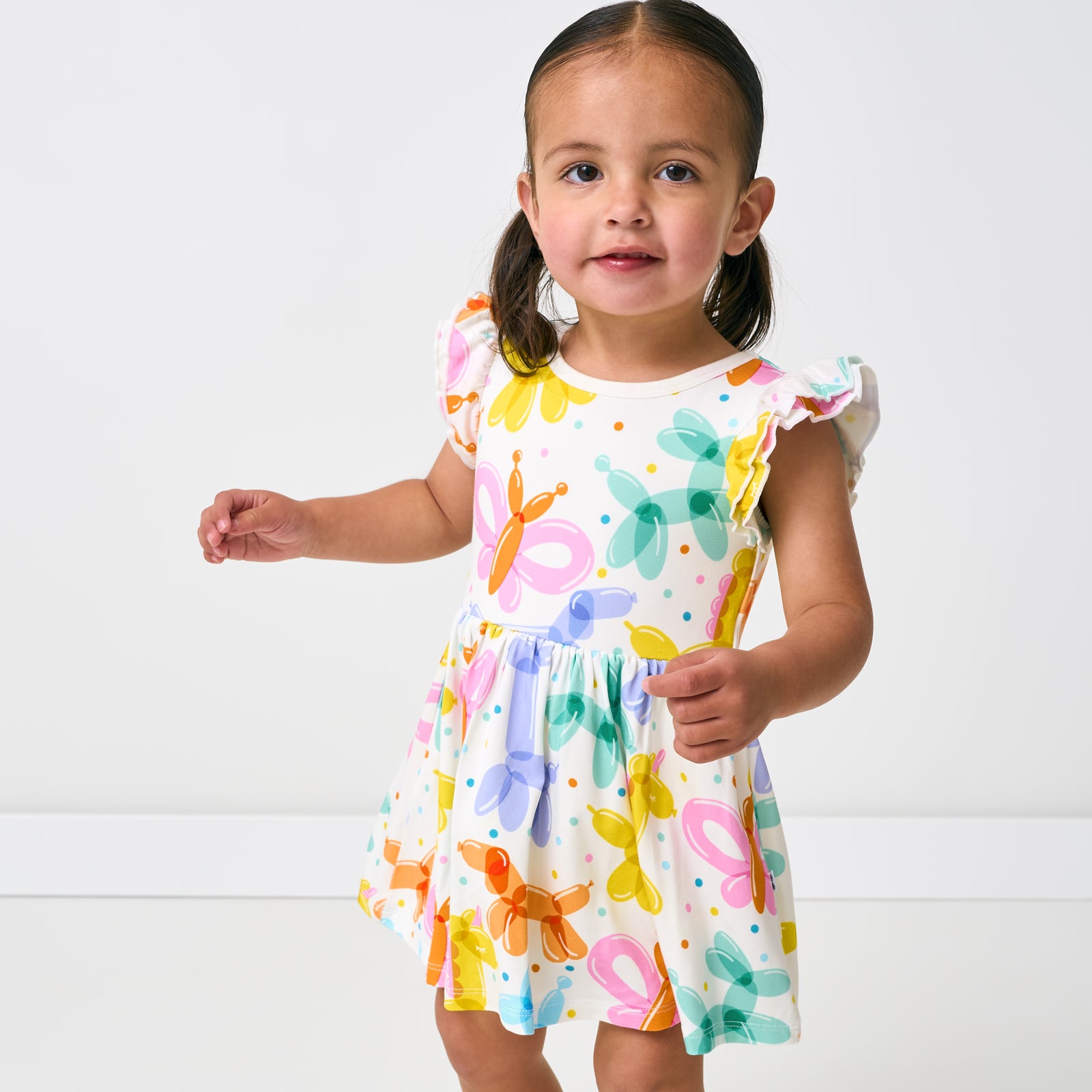 Balloon Bash Flutter Twirl Dress with Bodysuit - Image 2
