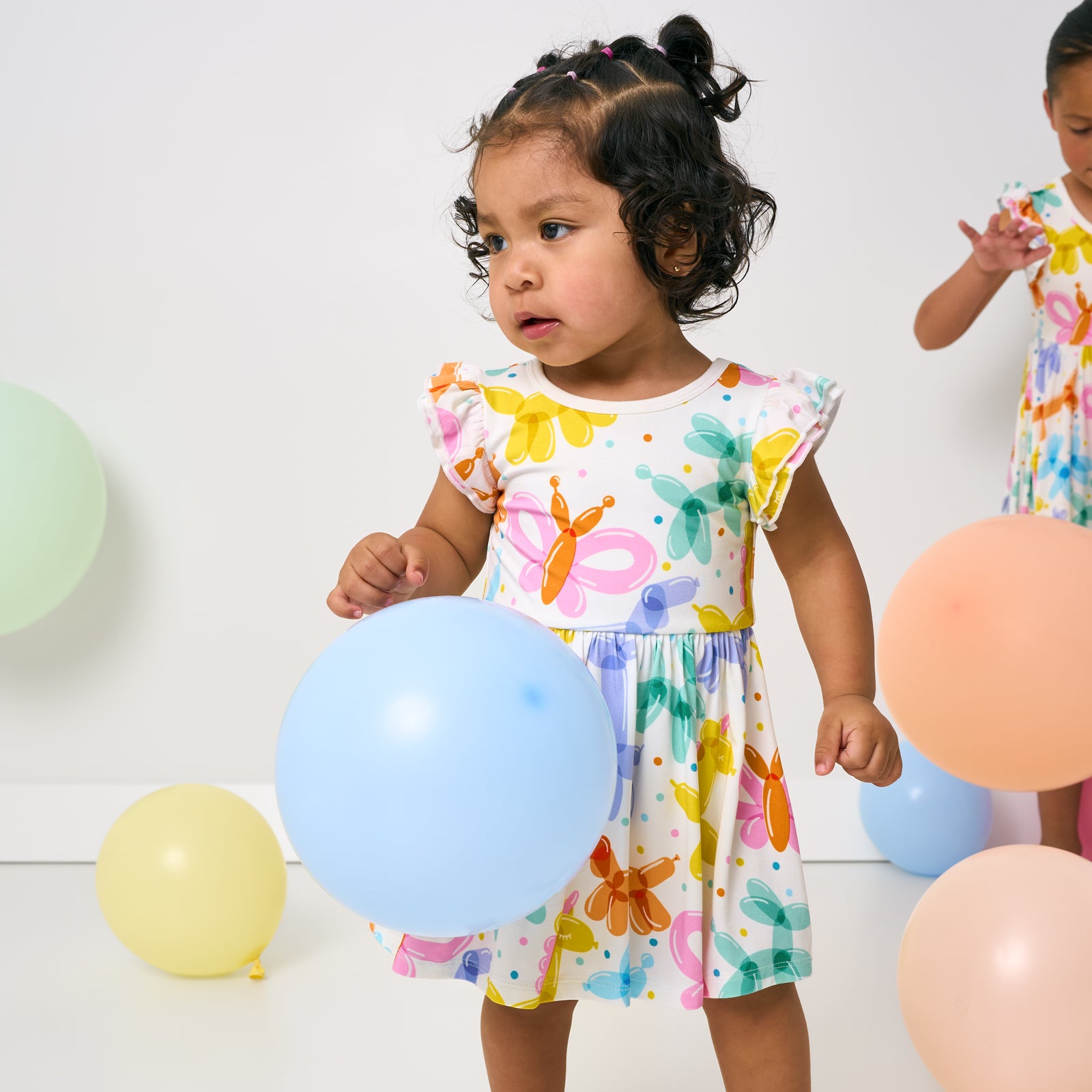 Balloon Bash Flutter Twirl Dress with Bodysuit - Image 5