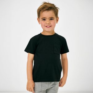 Black Short Sleeve Relaxed Pocket Tee