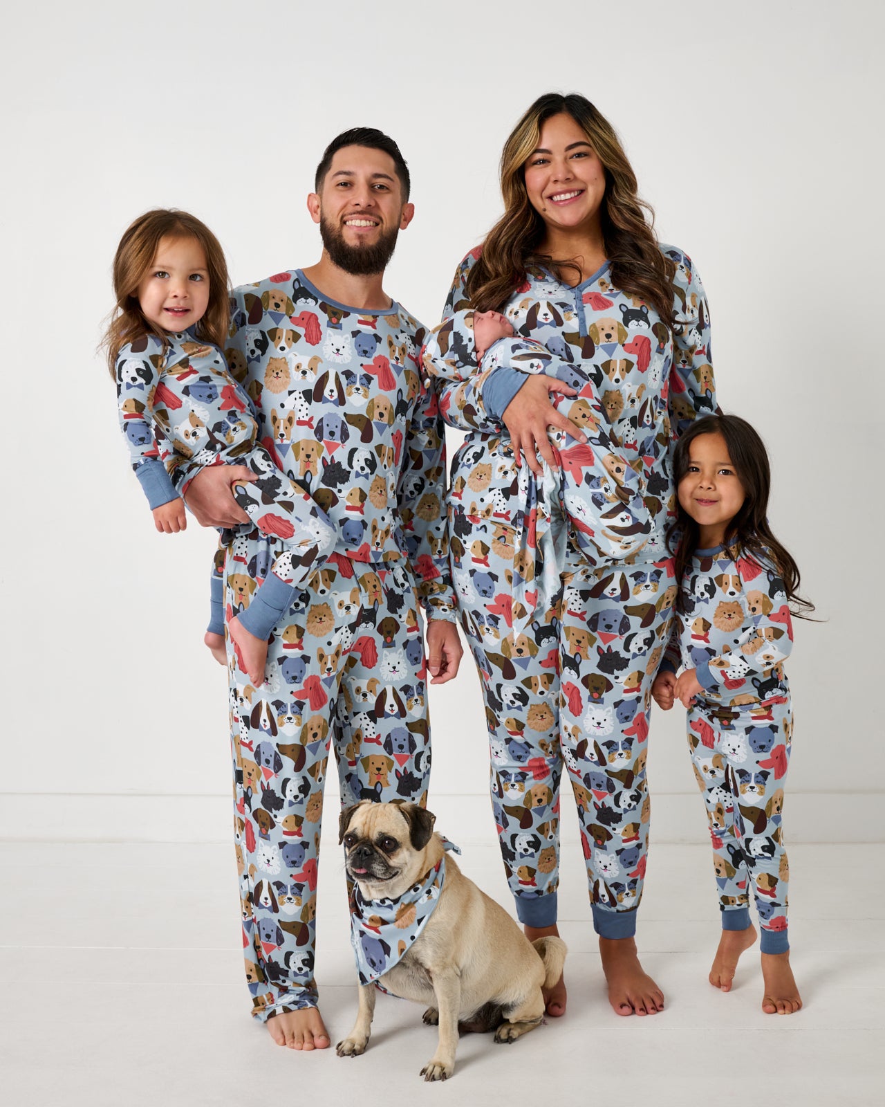 Gray Puppy Parade Two-Piece Pajama Set - Image 5