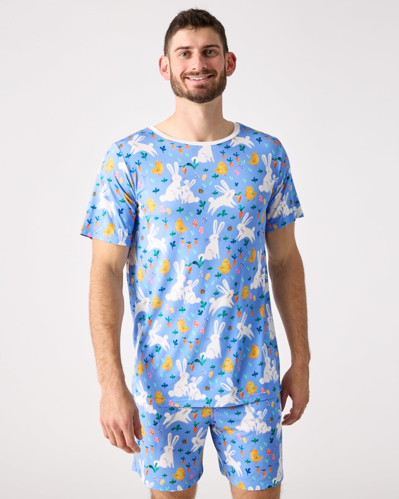 Bunny Patch Men's Short Sleeve Pajama Top - Image 3