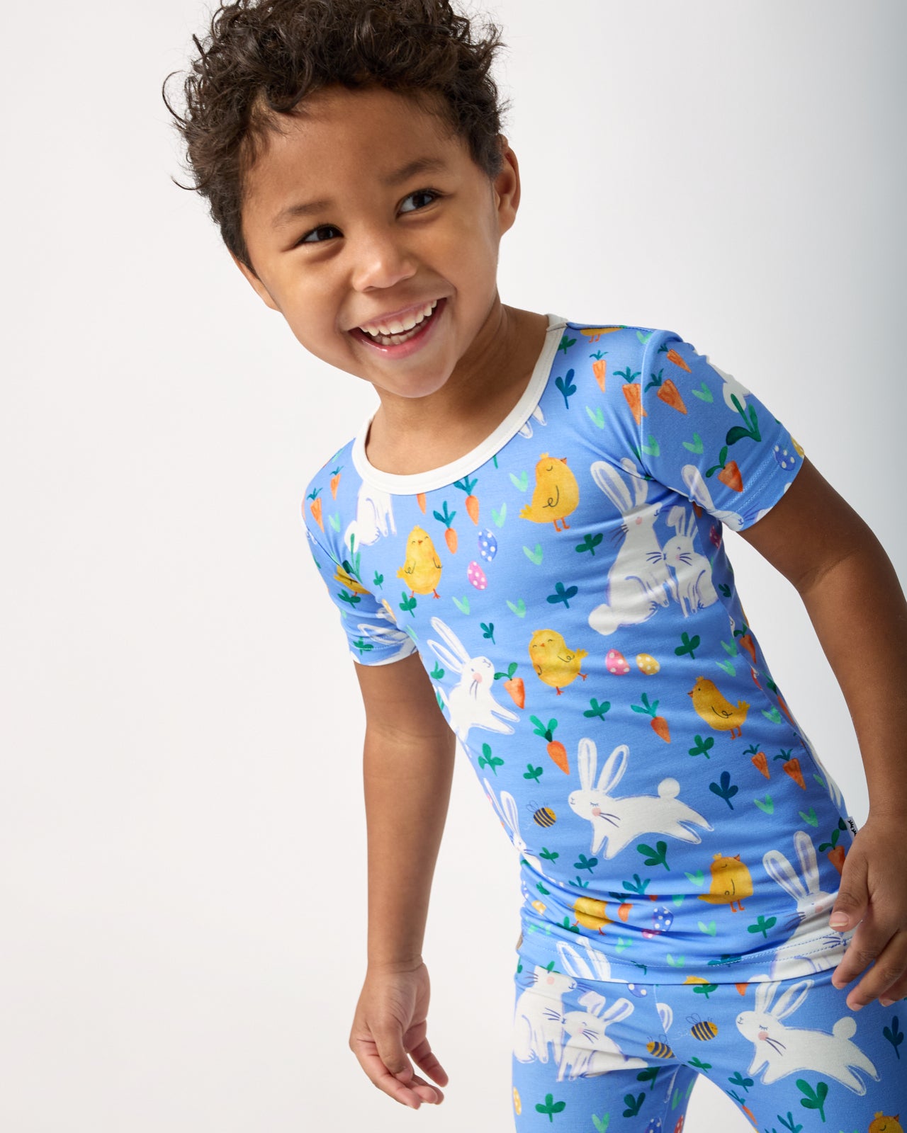 Bunny Patch Two-Piece Short Sleeve Pajama Set - Image 3
