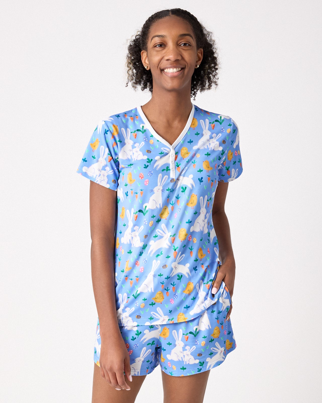 Bunny Patch Women's Pajama Shorts - Image 2