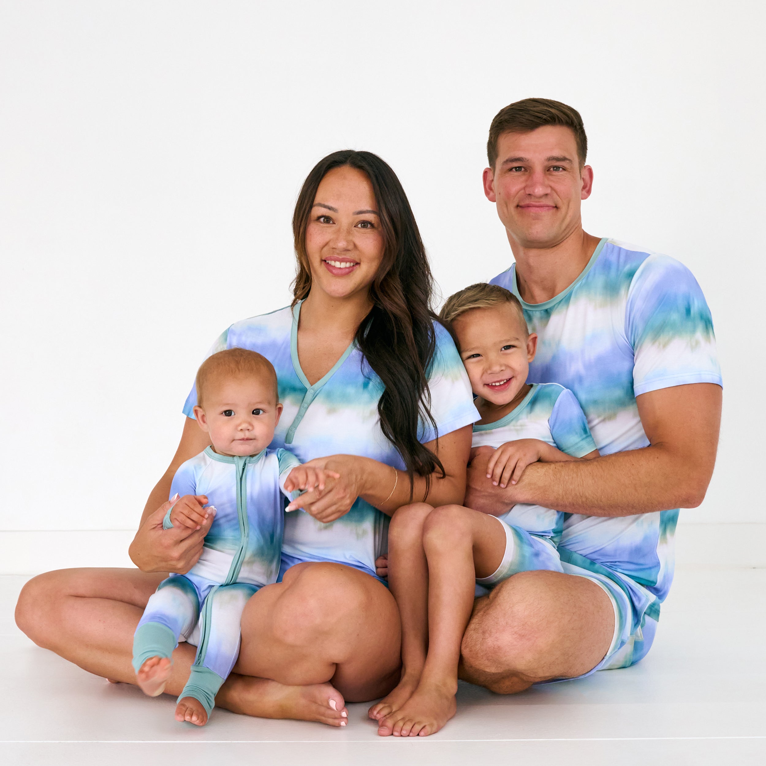 Blue Cosmic Mist Women's Short Sleeve Pajama Top - Image 3