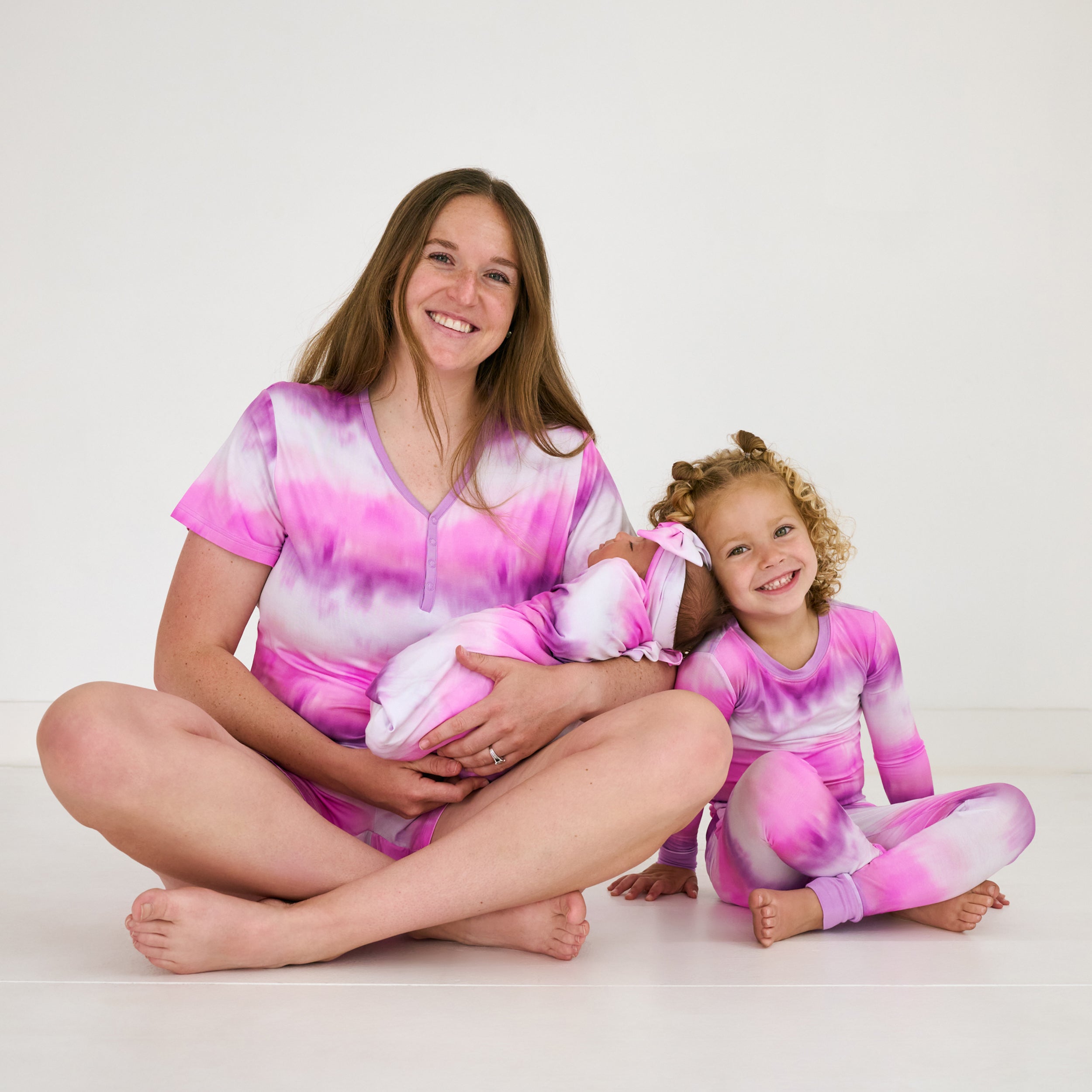 Pink Cosmic Mist Women's Short Sleeve Pajama Top - Image 5