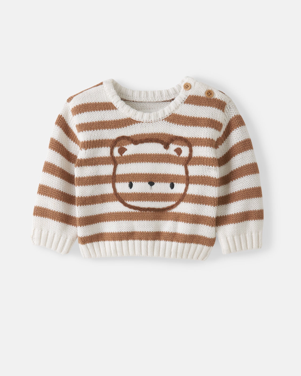 Chestnut Brown Stripe Bear Sweater - Image 5