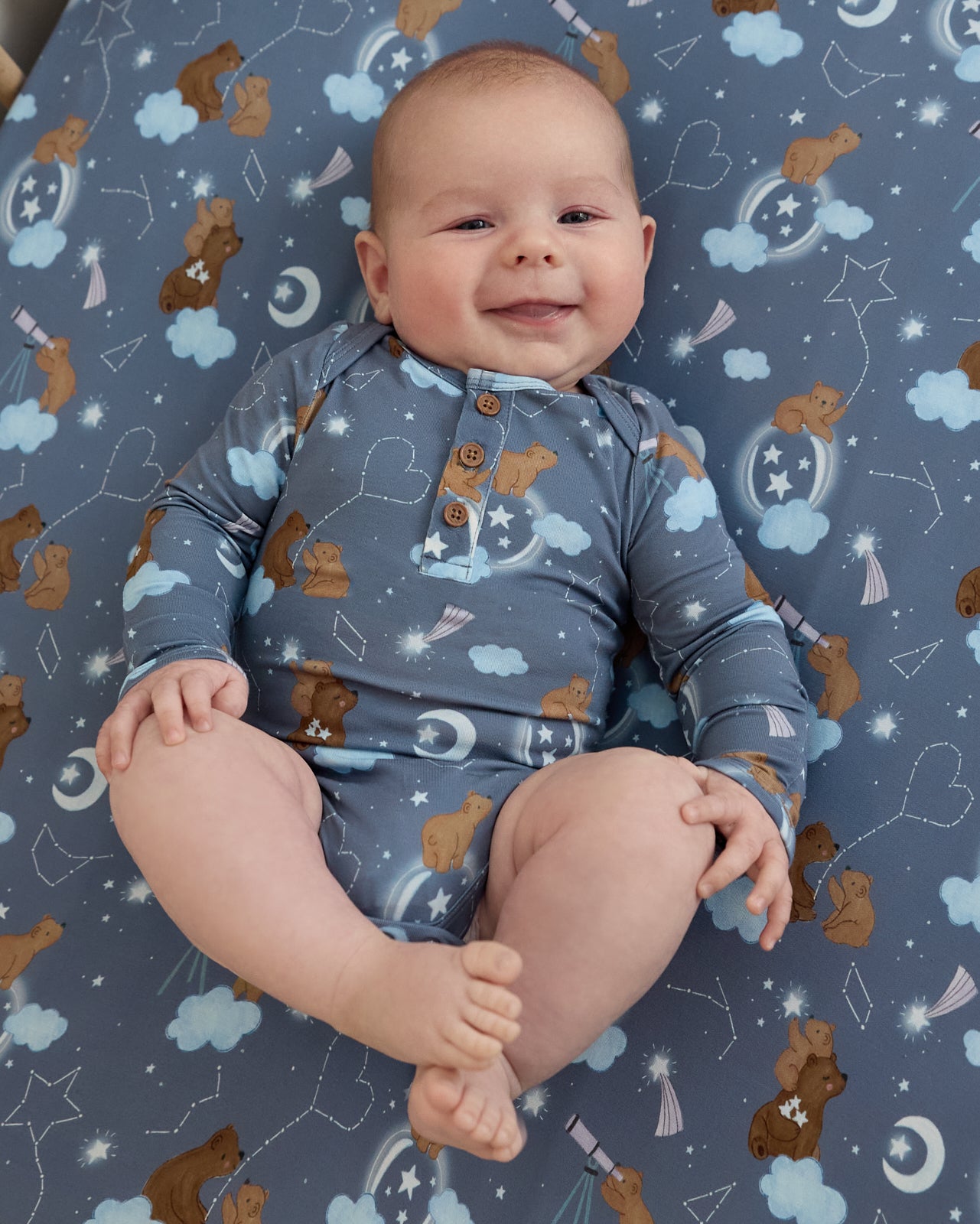 Constellation Cubs Fitted Crib Sheet - Image 3