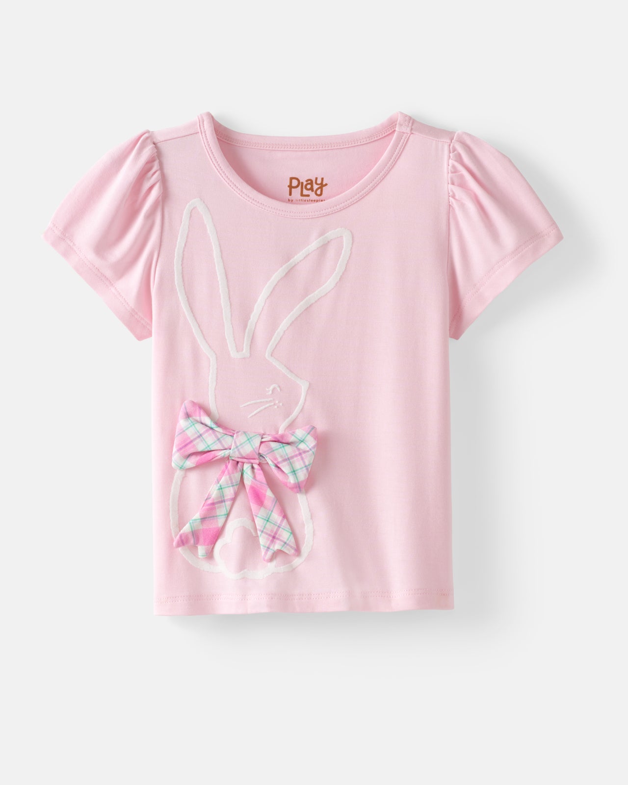 Flocked Bunny Puff Sleeve Tee - Image 4