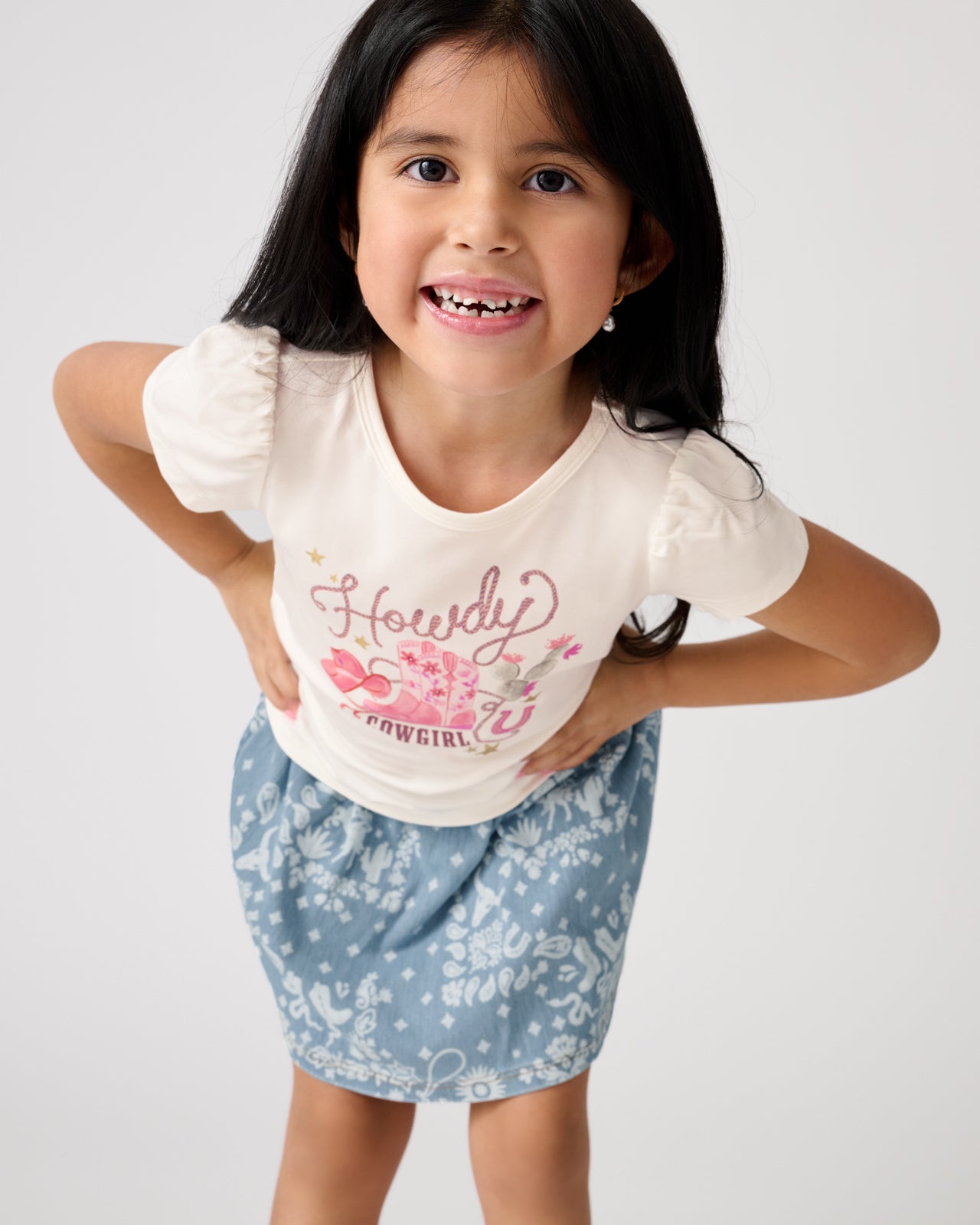 Howdy Cowgirl Puff Sleeve Tee - Image 4