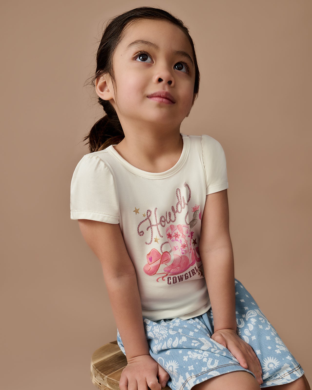 Howdy Cowgirl Puff Sleeve Tee - Image 2