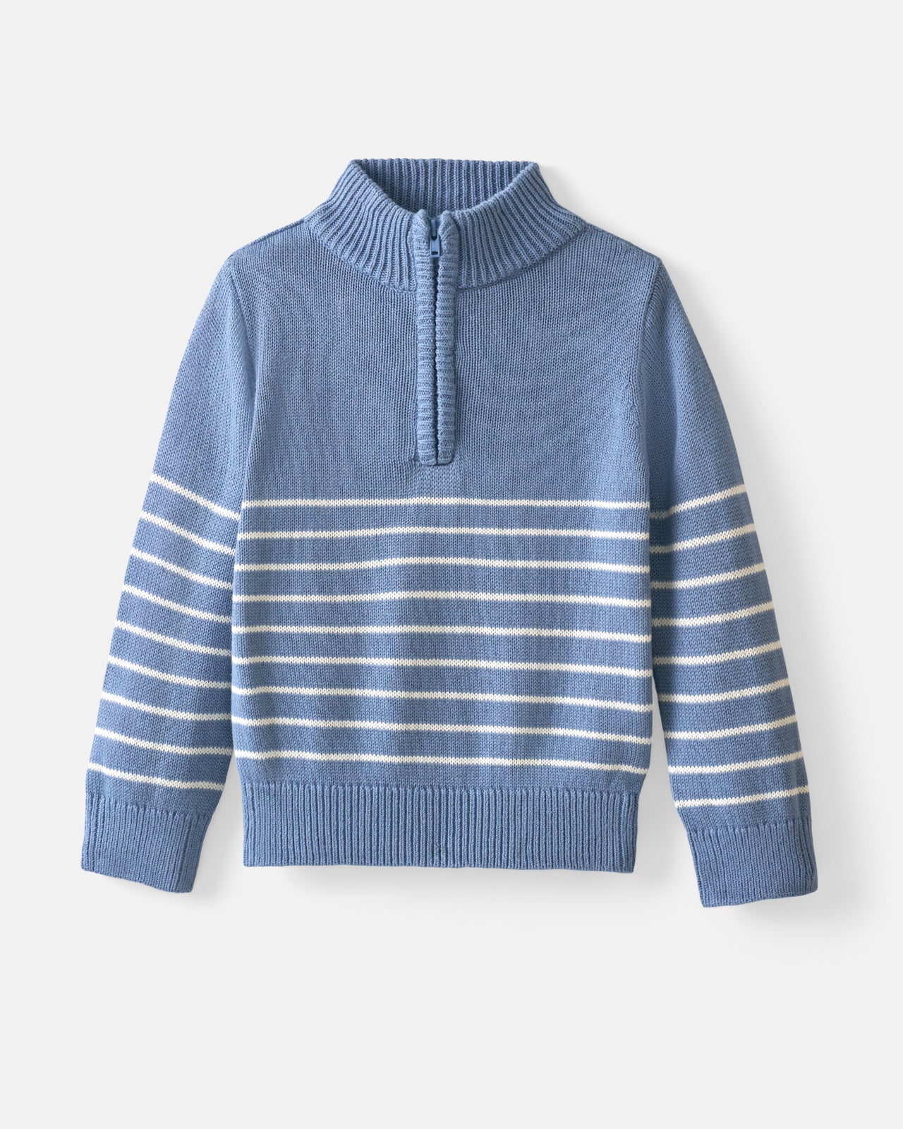 Infinite Blue Stripe Zip Sweater - Image 6