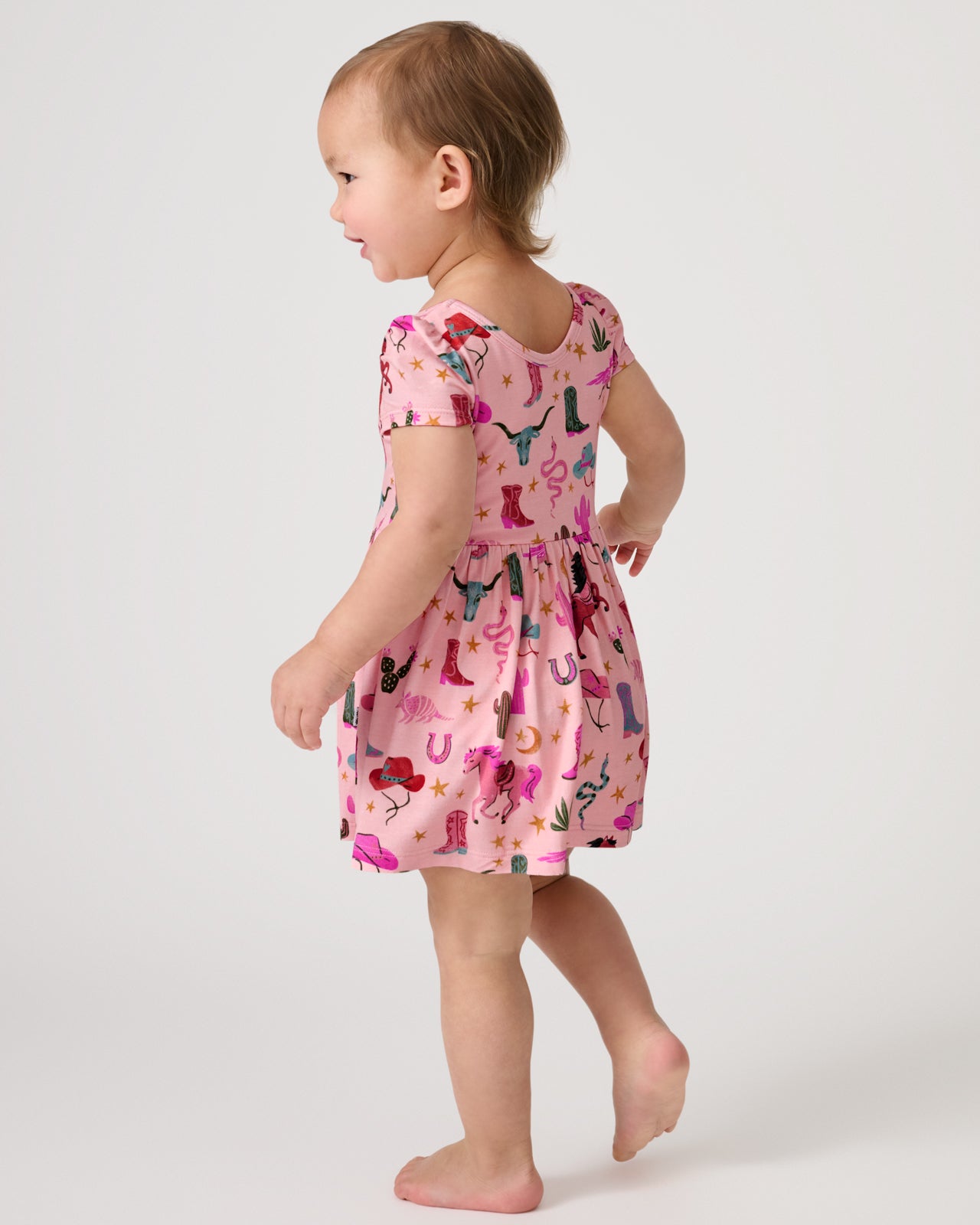 Pink Rancher Roundup Skater Dress with Bodysuit - Image 2