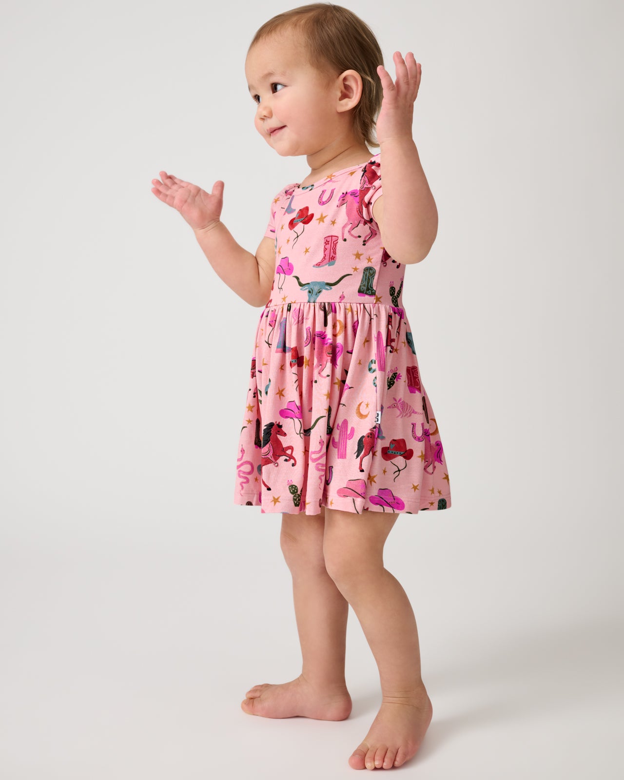 Pink Rancher Roundup Skater Dress with Bodysuit - Image 3