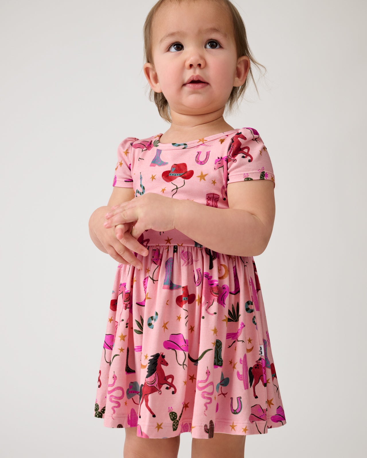 Pink Rancher Roundup Skater Dress with Bodysuit