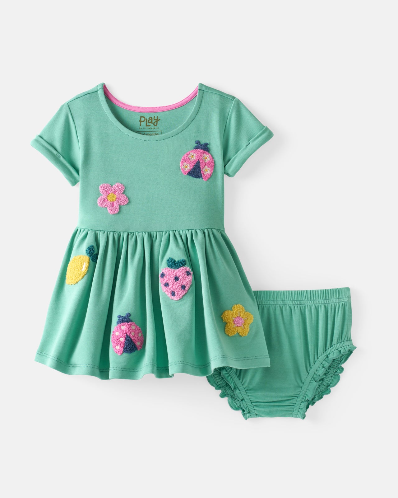 Garden Party Short Sleeve Dress with Bloomer - Image 5
