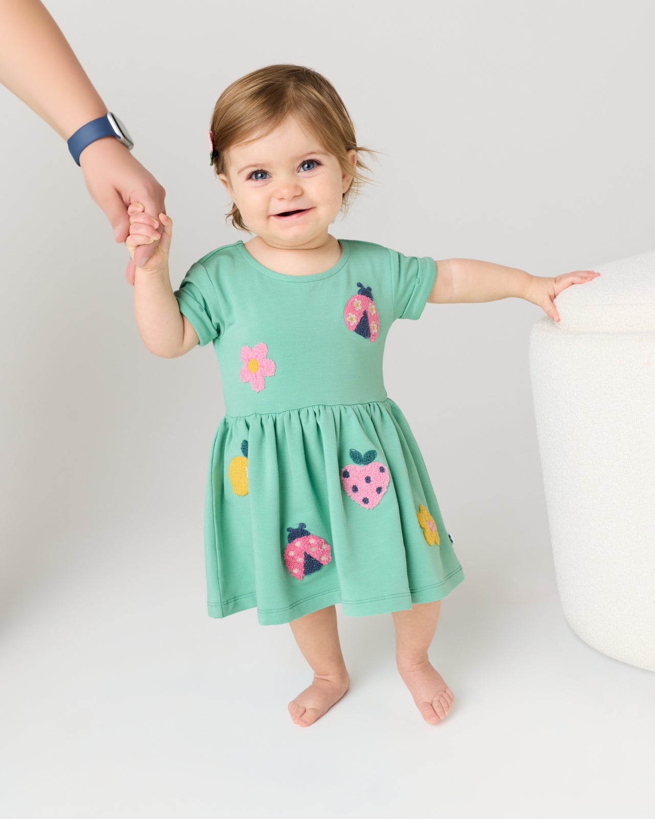 Garden Party Short Sleeve Dress with Bloomer