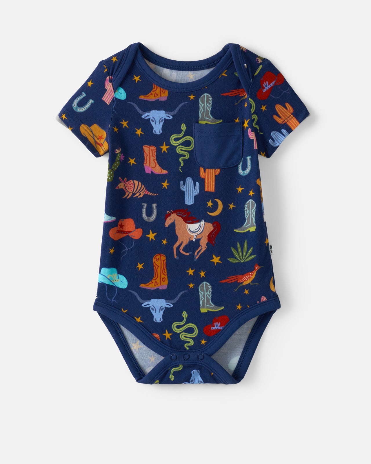 Blue Rancher Roundup Pocket Bodysuit - Image 4