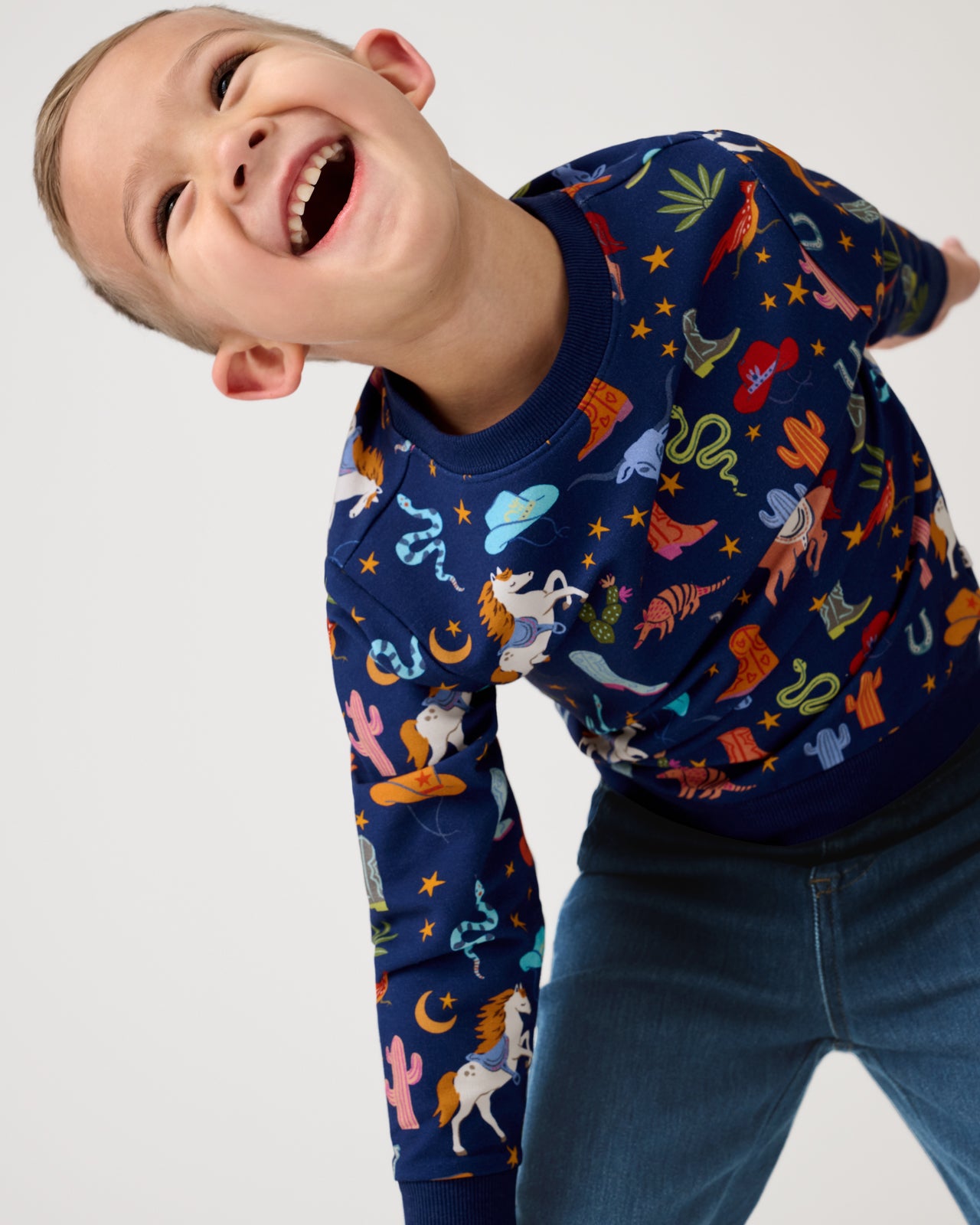 Blue Rancher Roundup Crewneck Sweatshirt - Image 3