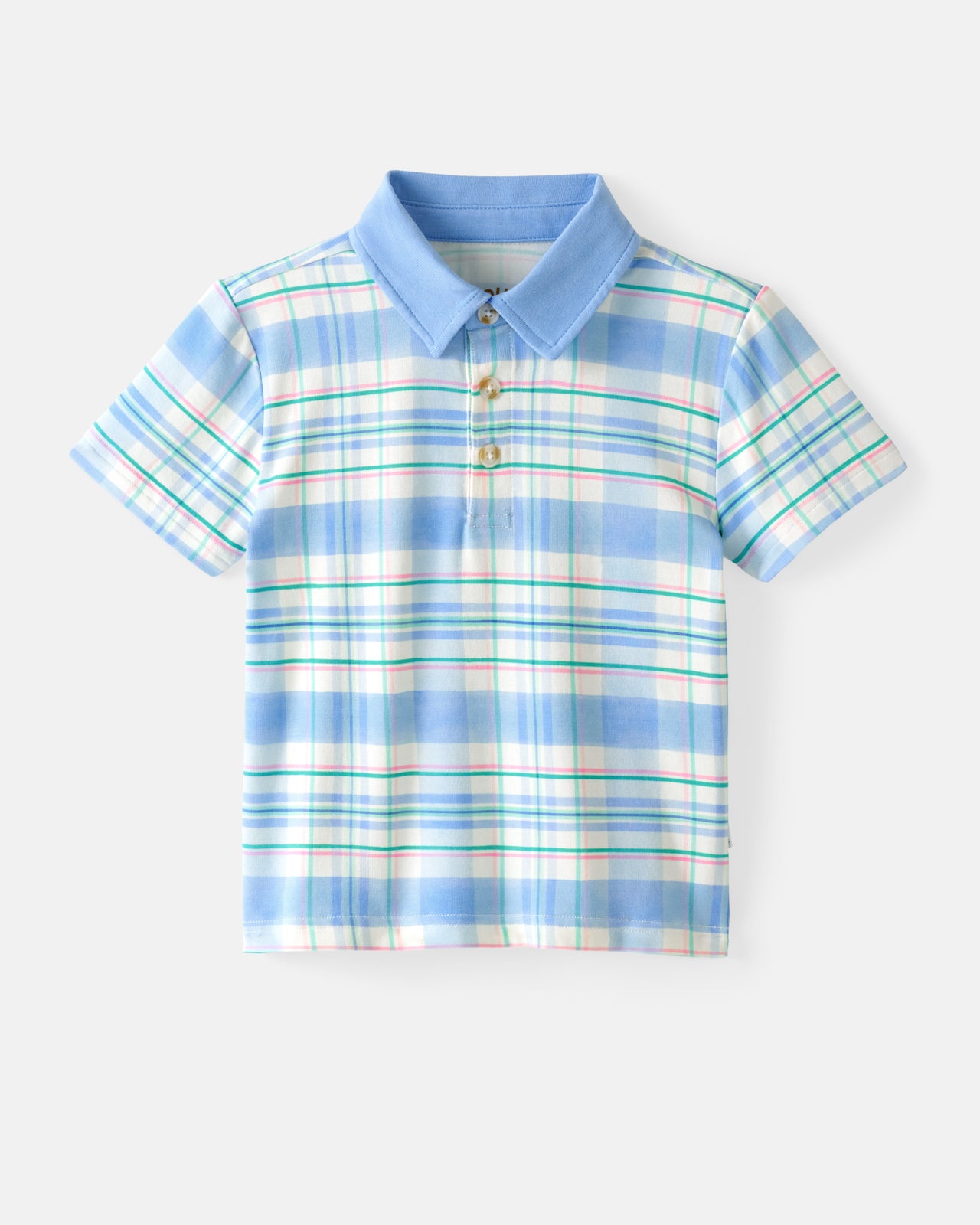 Springtime Plaid Polo Shirt - Image 5