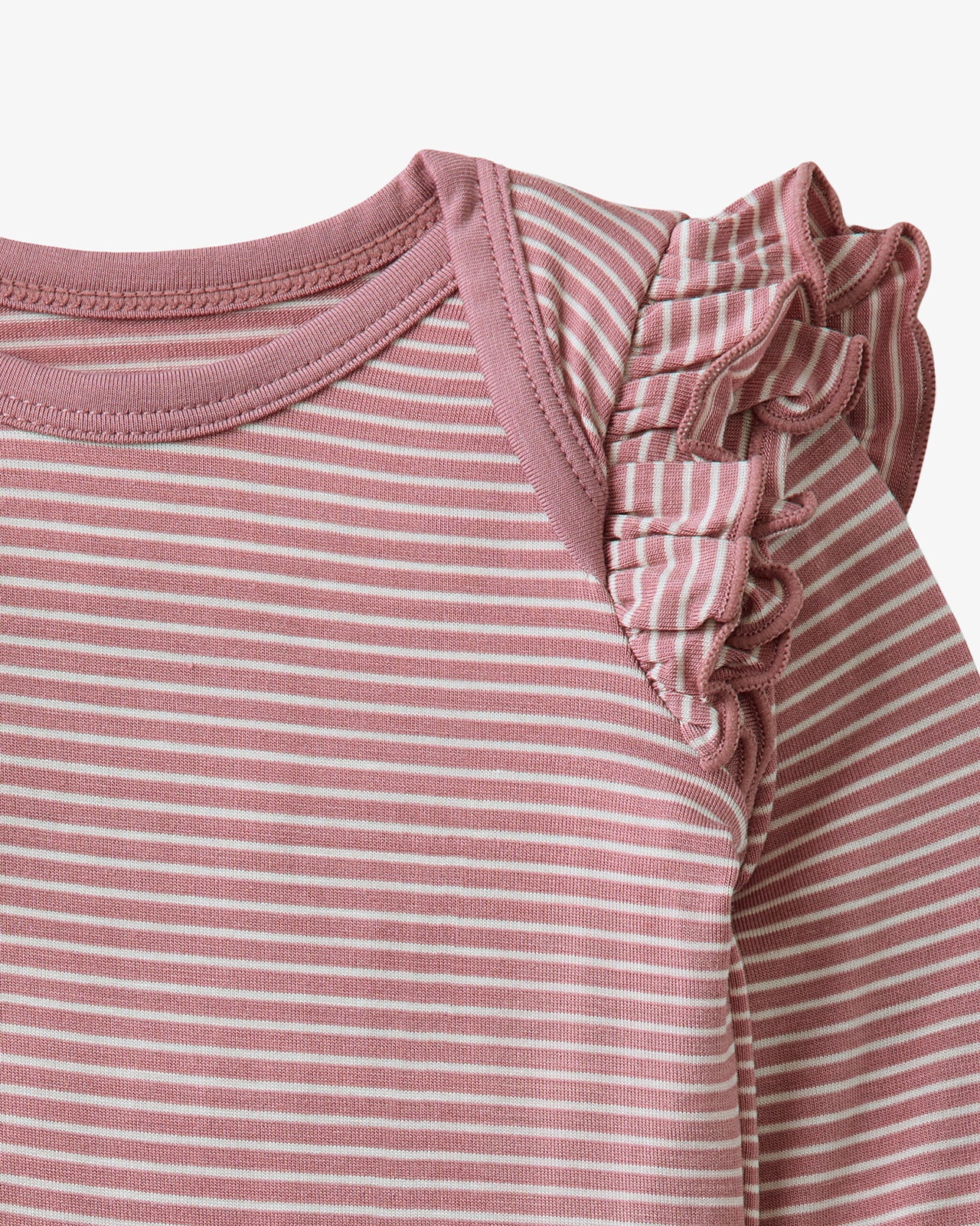 Rosewood Stripe Flutter Bodysuit - Image 5