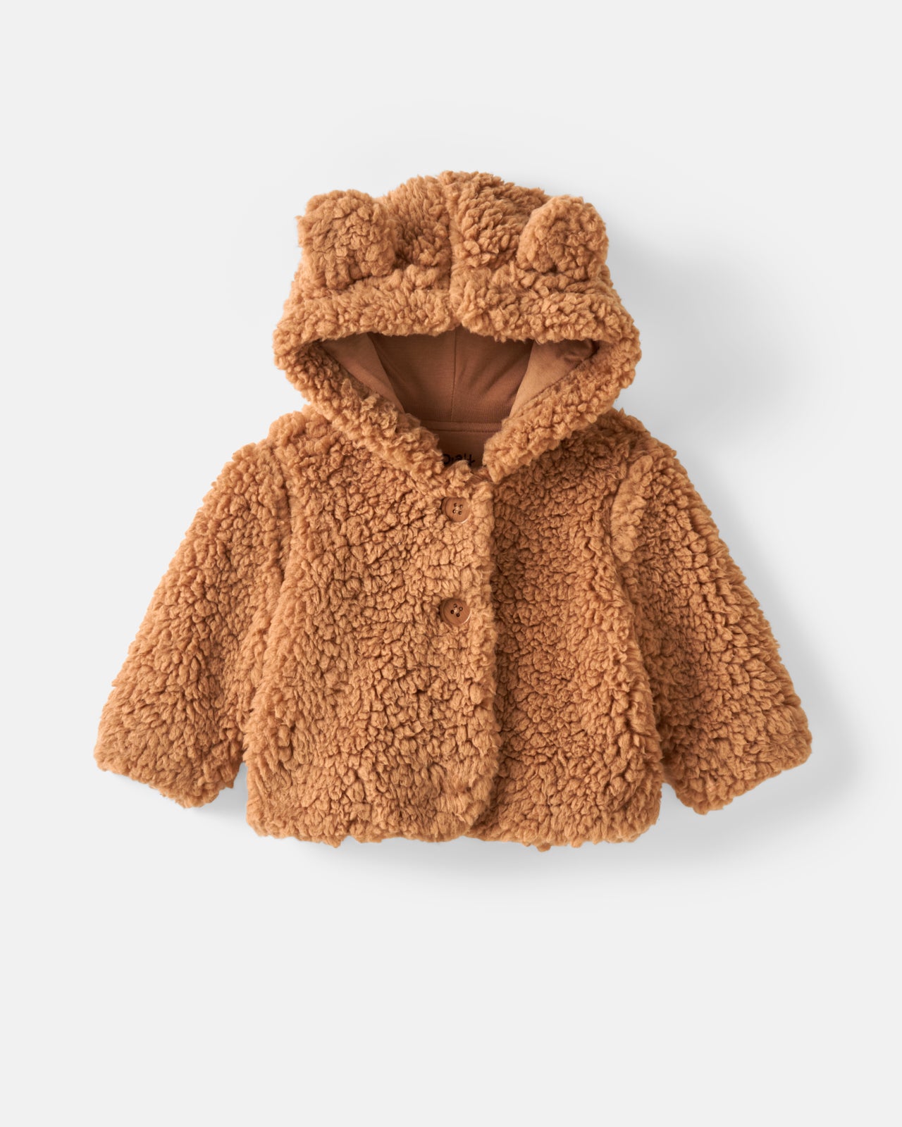 Chestnut Brown Sherpa Baby Jacket - Image 3