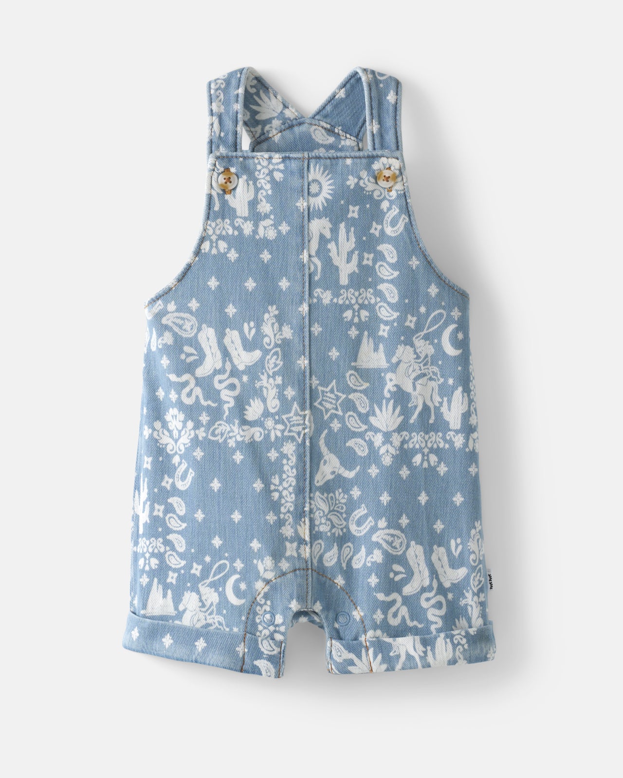 Bandana Blues Denim Shorty Overall Romper - Image 6