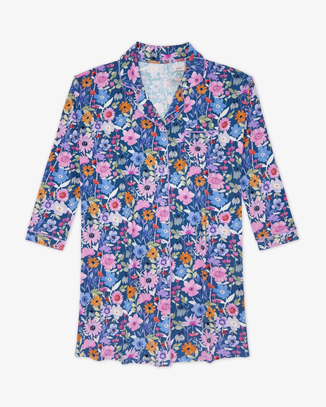 Dusk Blooms Women's Long Sleeve Sleep Shirt - Image 4
