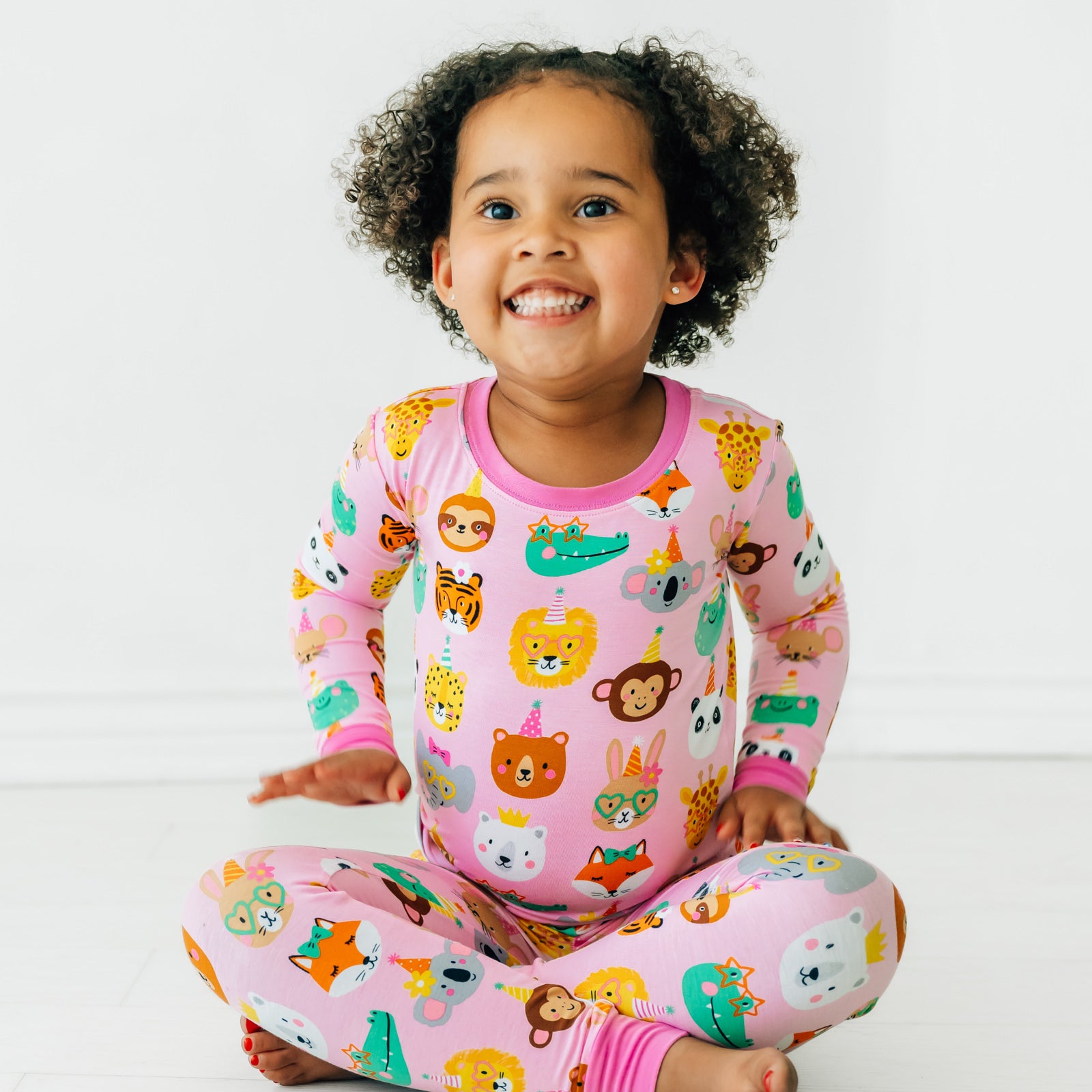 Pink Party Pals Two-Piece Pajama Set - Image 3