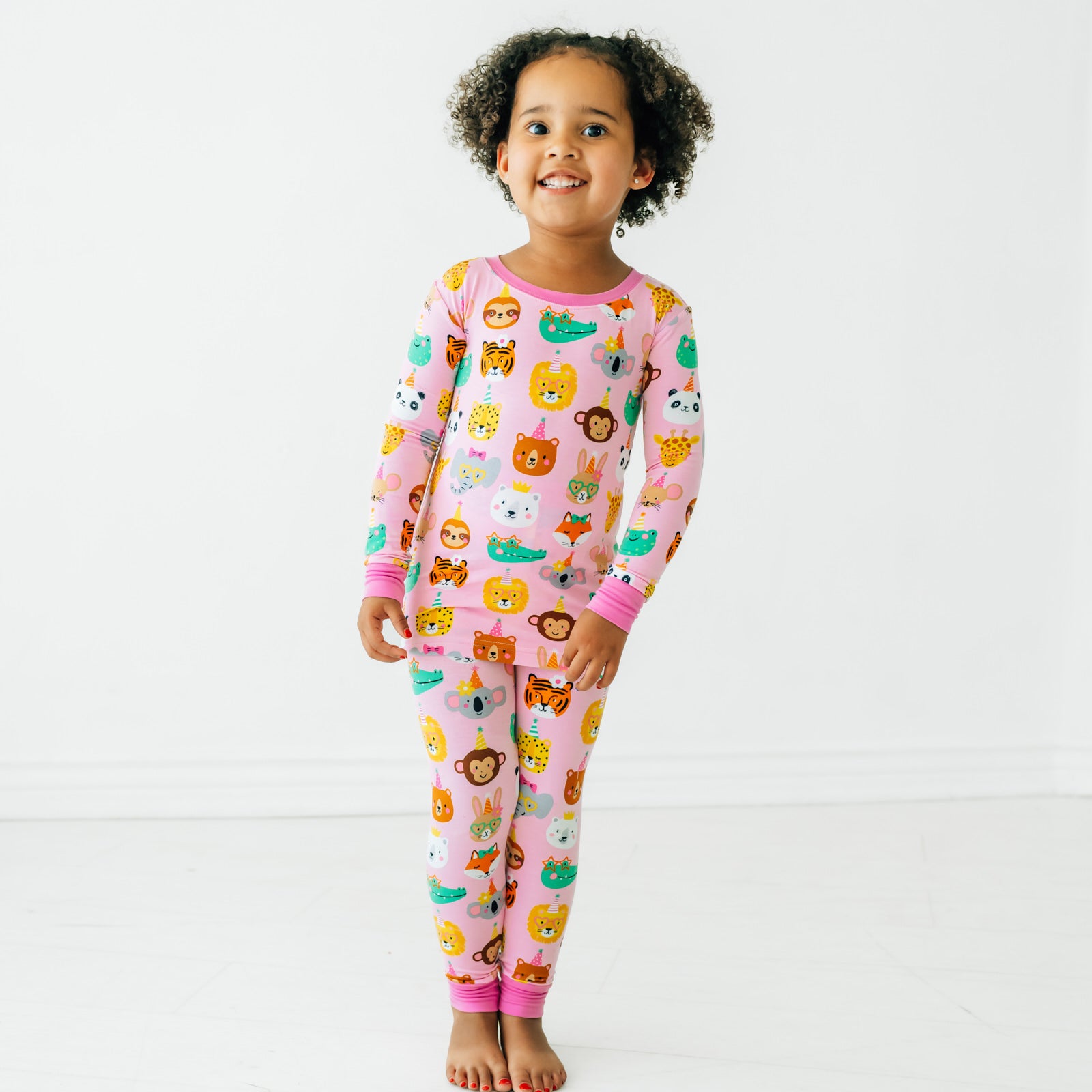 Pink Party Pals Two-Piece Pajama Set - Image 5