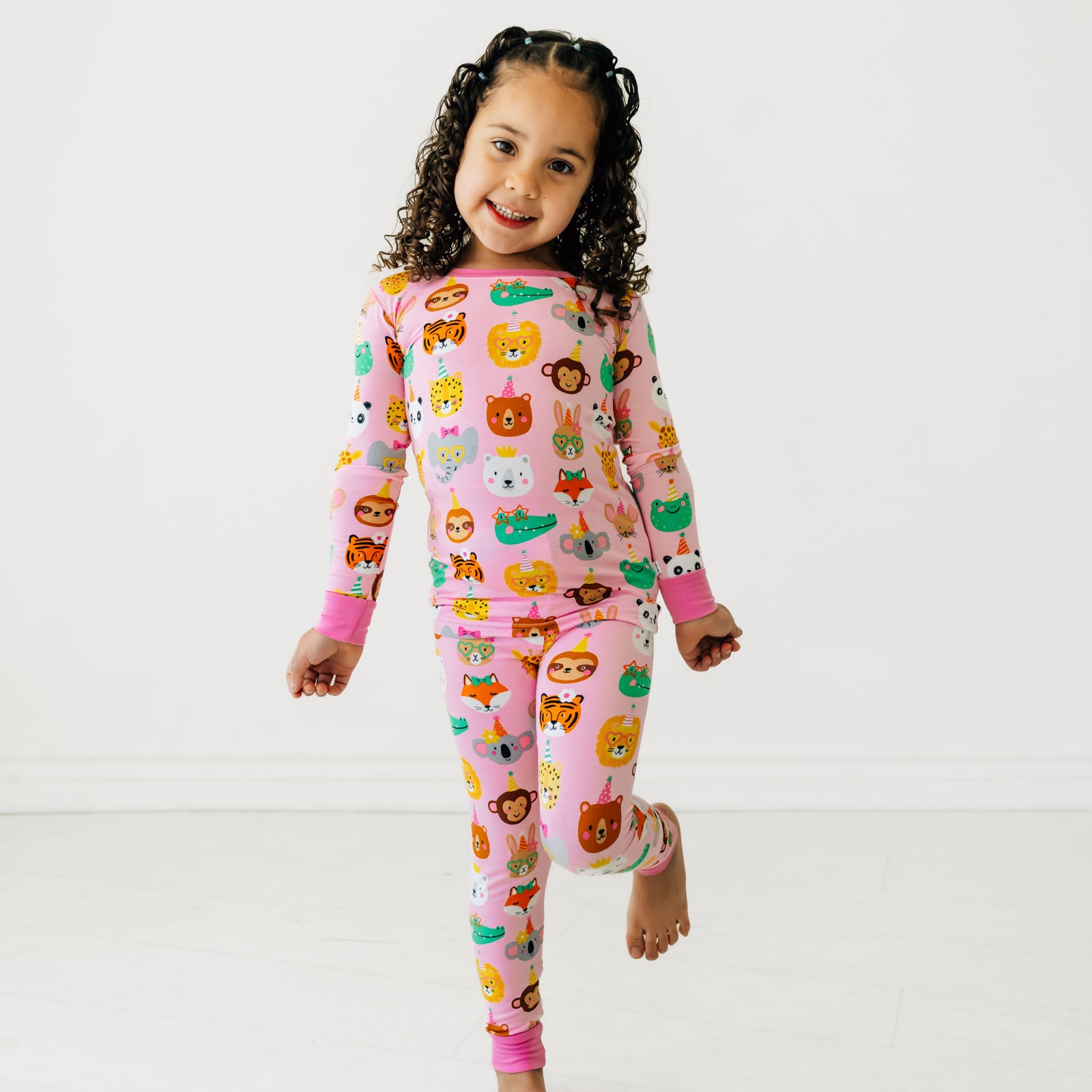 Pink Party Pals Two-Piece Pajama Set - Image 2