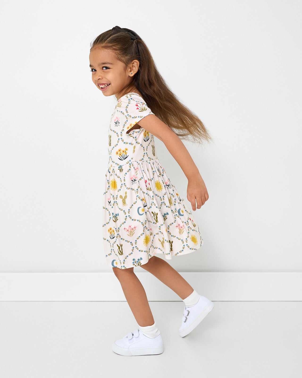 Desert Meadow Ribbed Skater Dress - Image 2