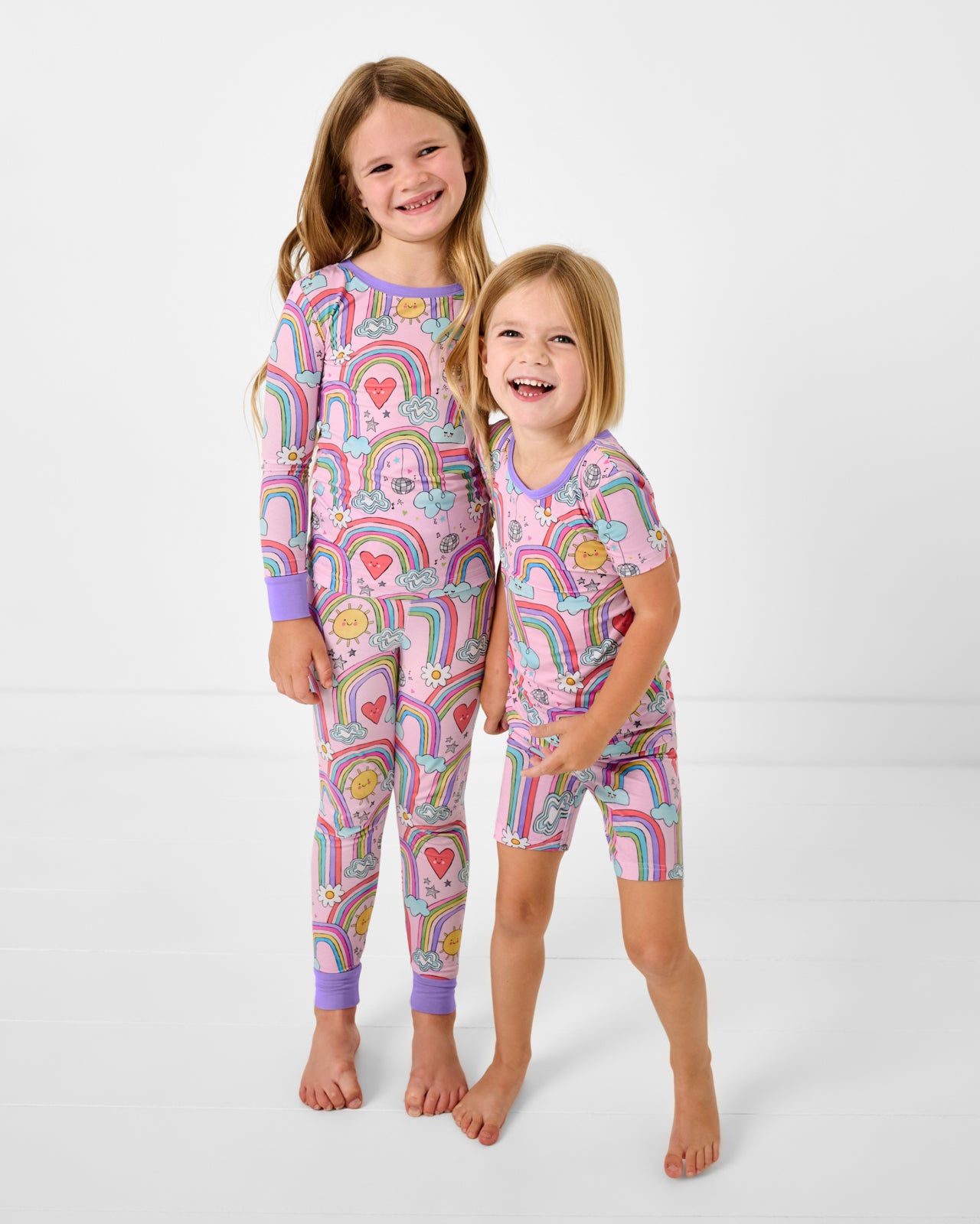 Disco Rainbows Two-Piece Short Sleeve & Shorts Pajama Set - Image 4