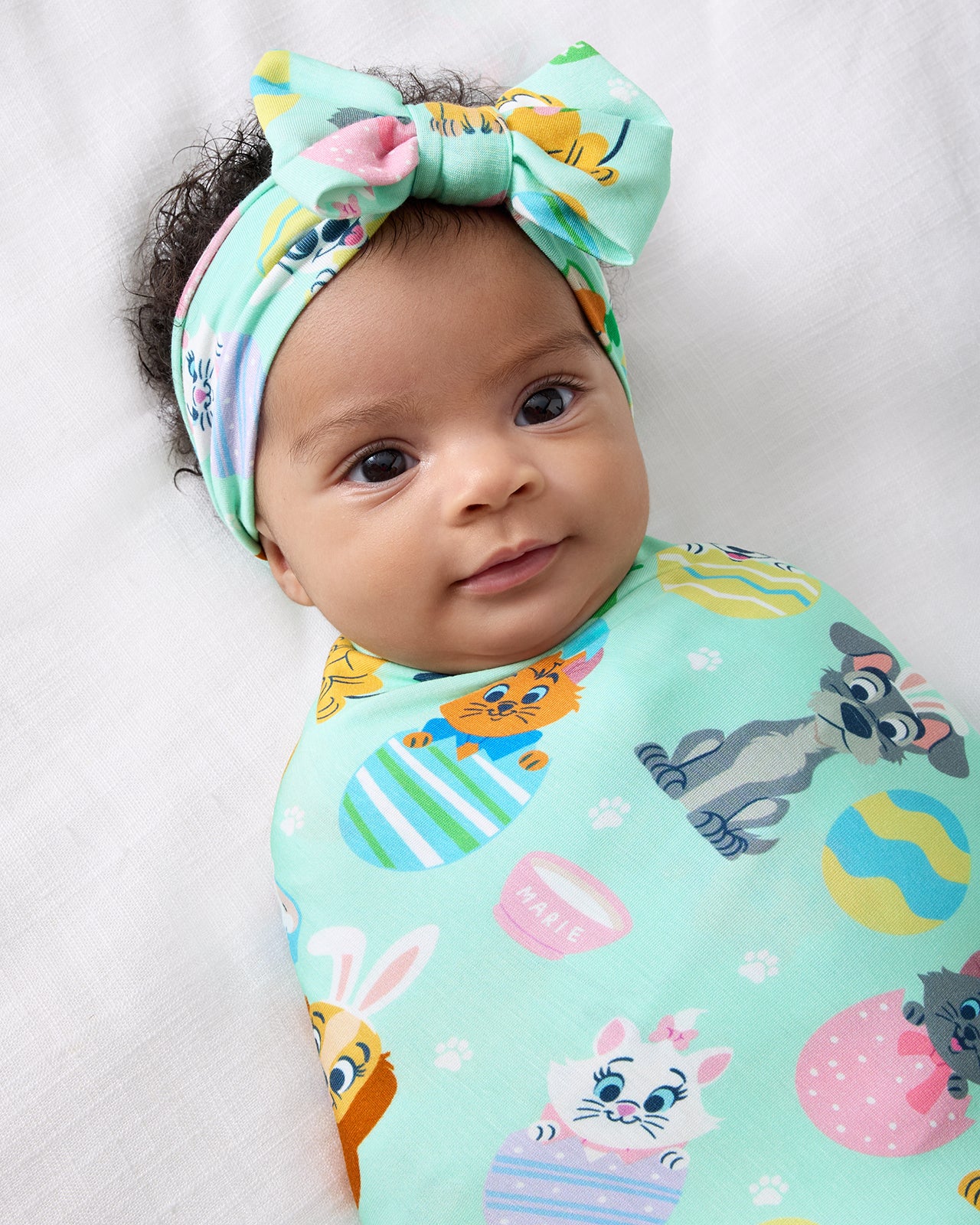 Disney Peekaboo Pets Swaddle & Luxe Bow Headband Set - Image 2