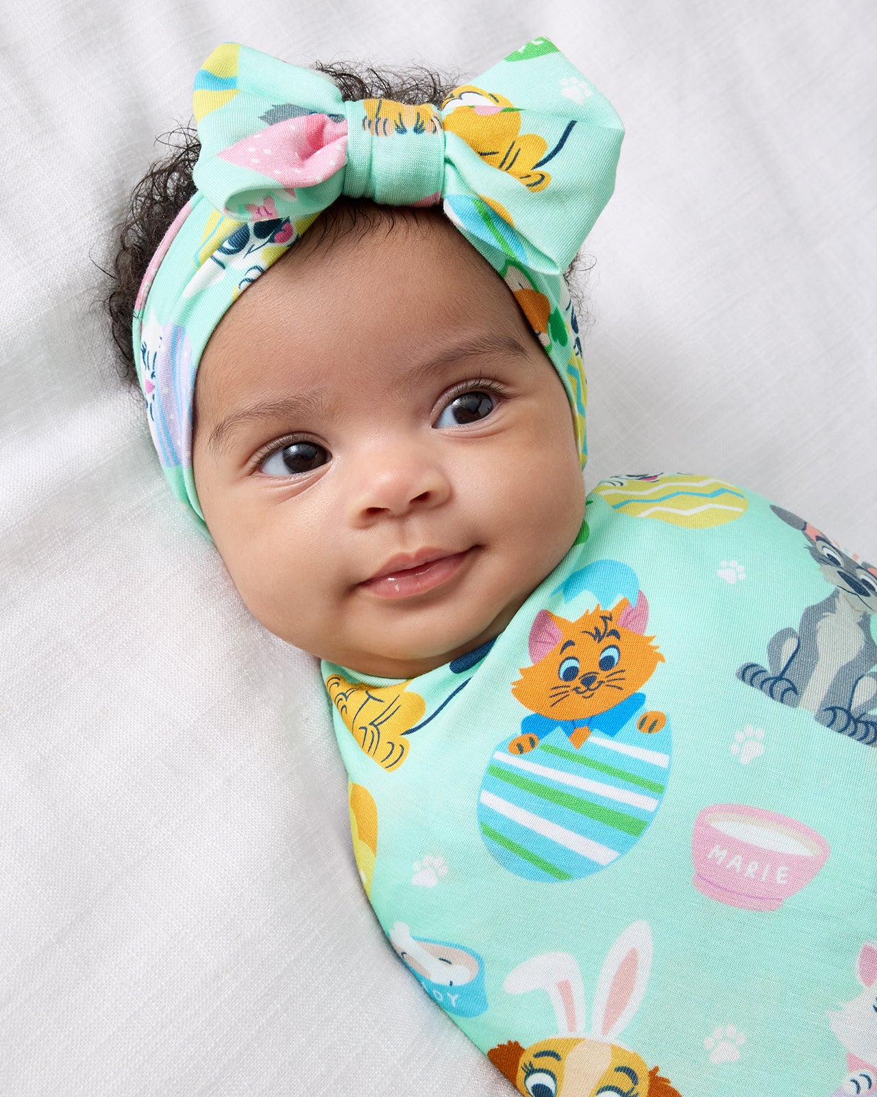 Disney Peekaboo Pets Swaddle & Luxe Bow Headband Set - Image 3