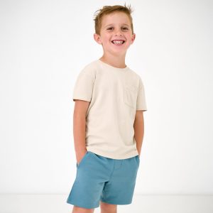 Dusk Blue Drawstring Shorts