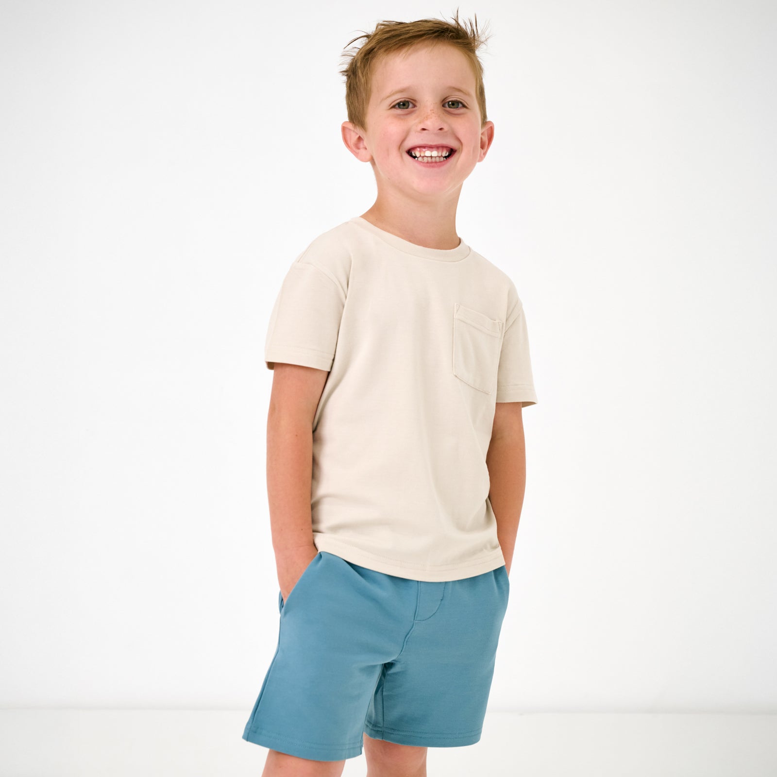Dusk Blue Drawstring Shorts