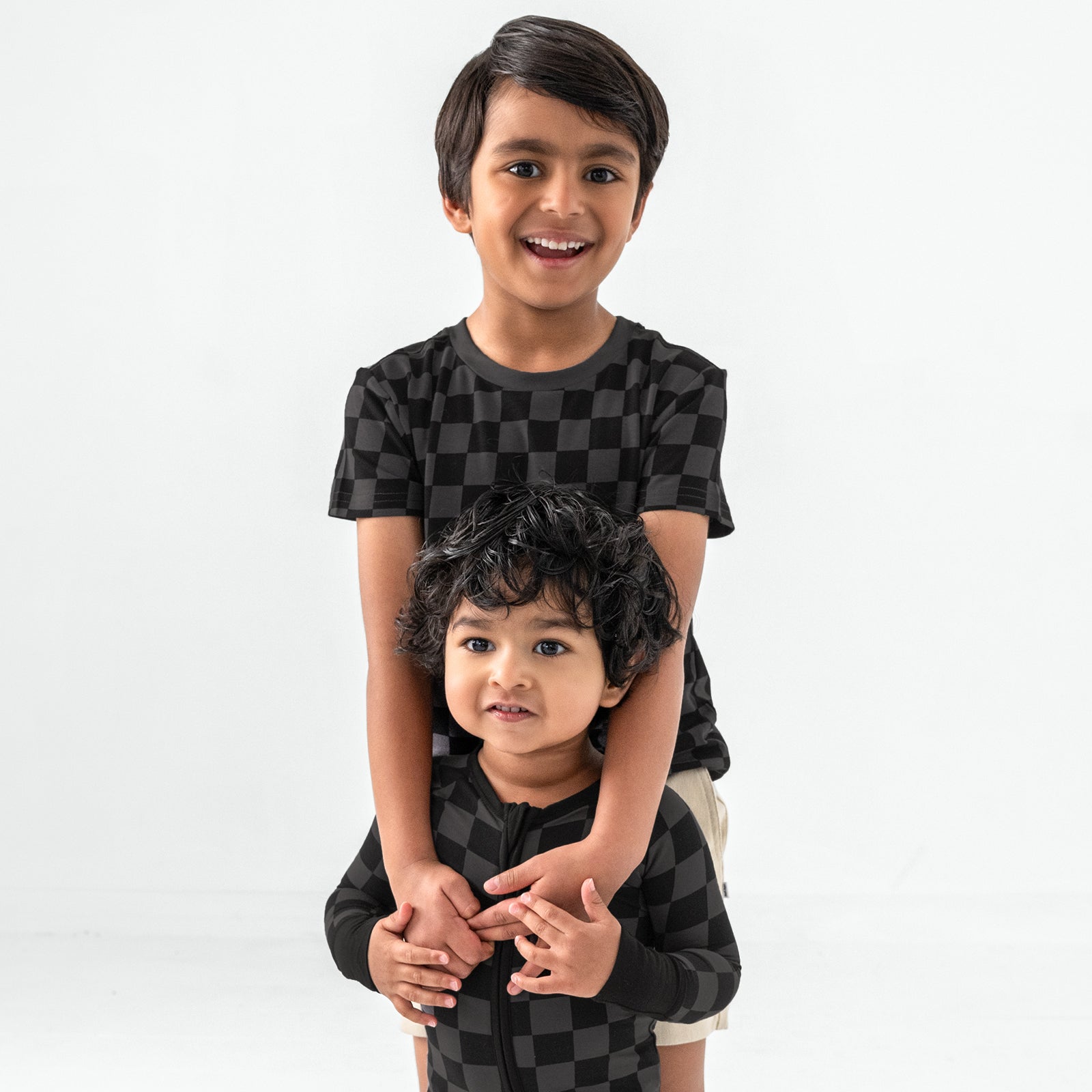 Monochrome Checks Short Sleeve Relaxed Tee - Image 5