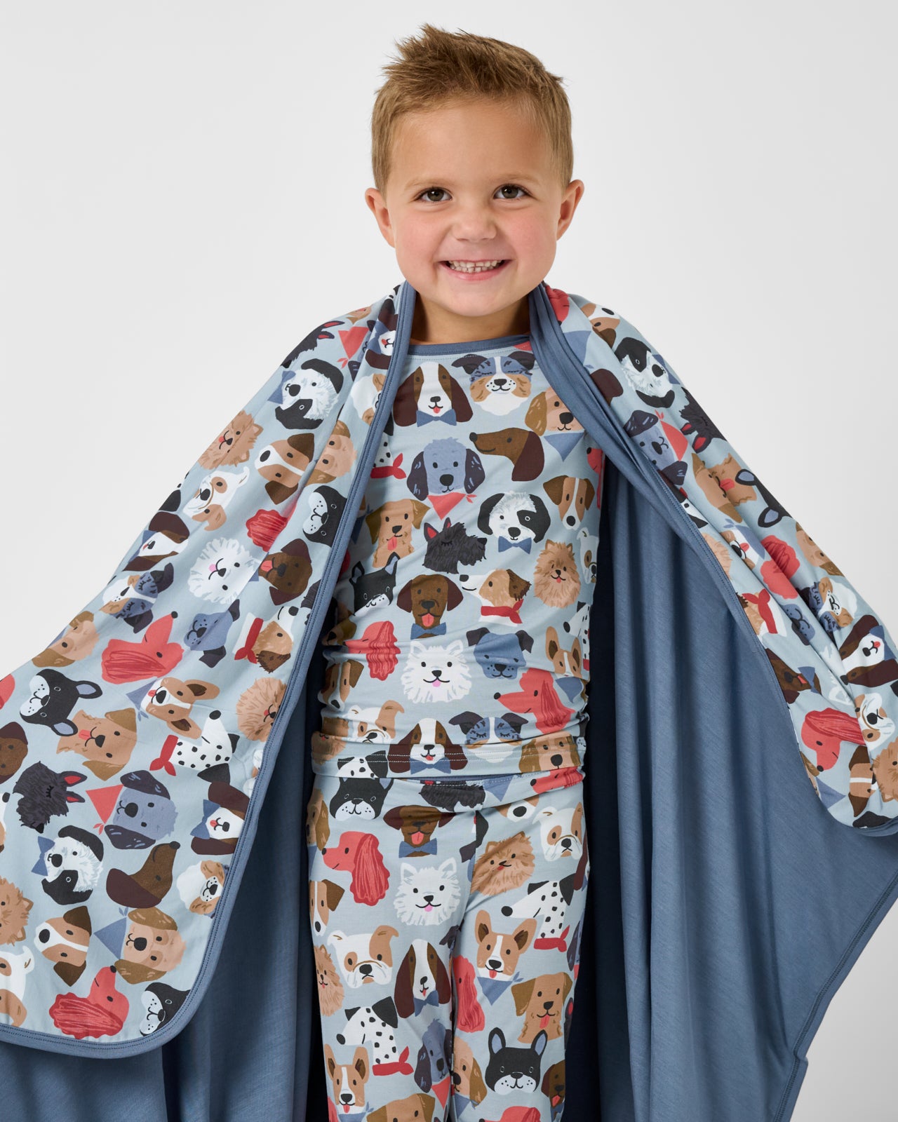 Gray Puppy Parade Large Cloud Blanket® - Image 2