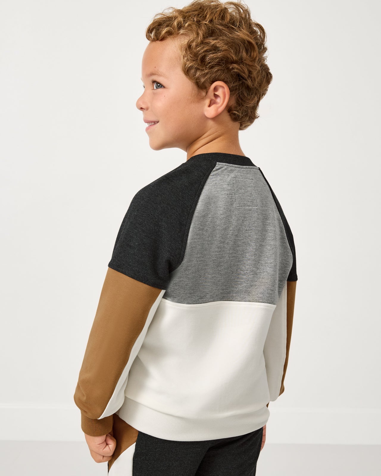 Heather Gray Panel Crewneck - Image 4