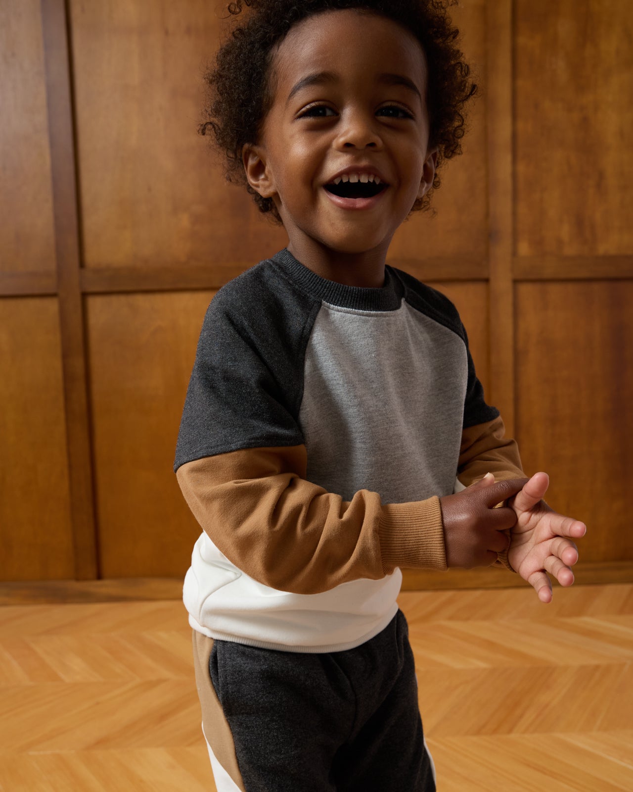 Heather Gray Panel Crewneck - Image 3