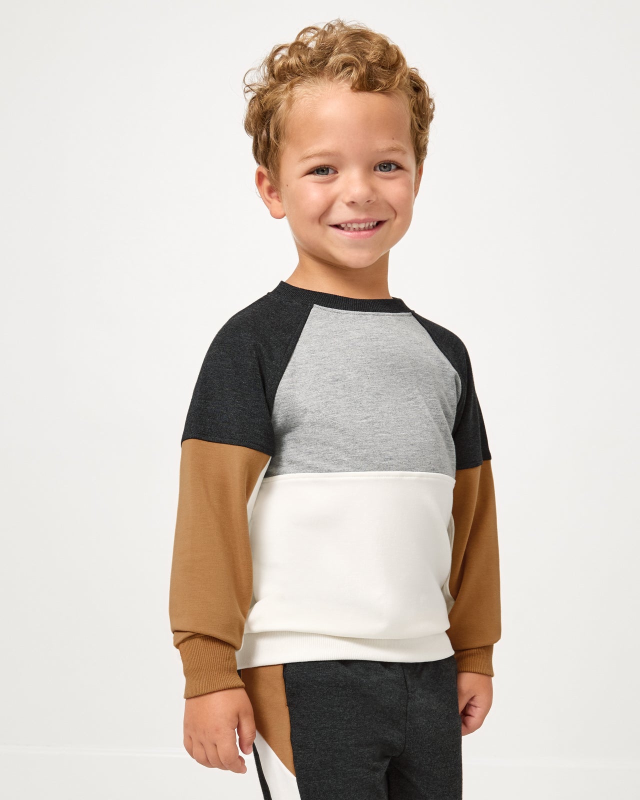 Heather Gray Panel Crewneck