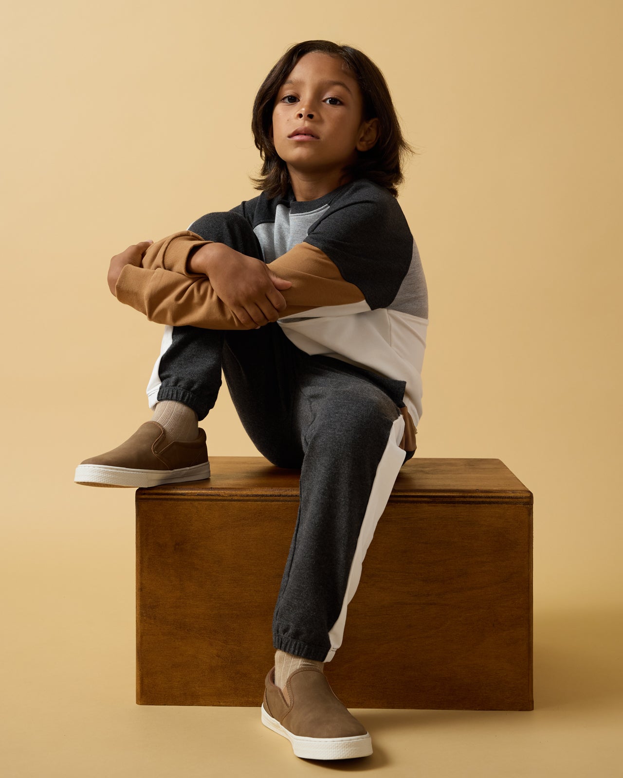 Heather Gray Panel Crewneck - Image 2