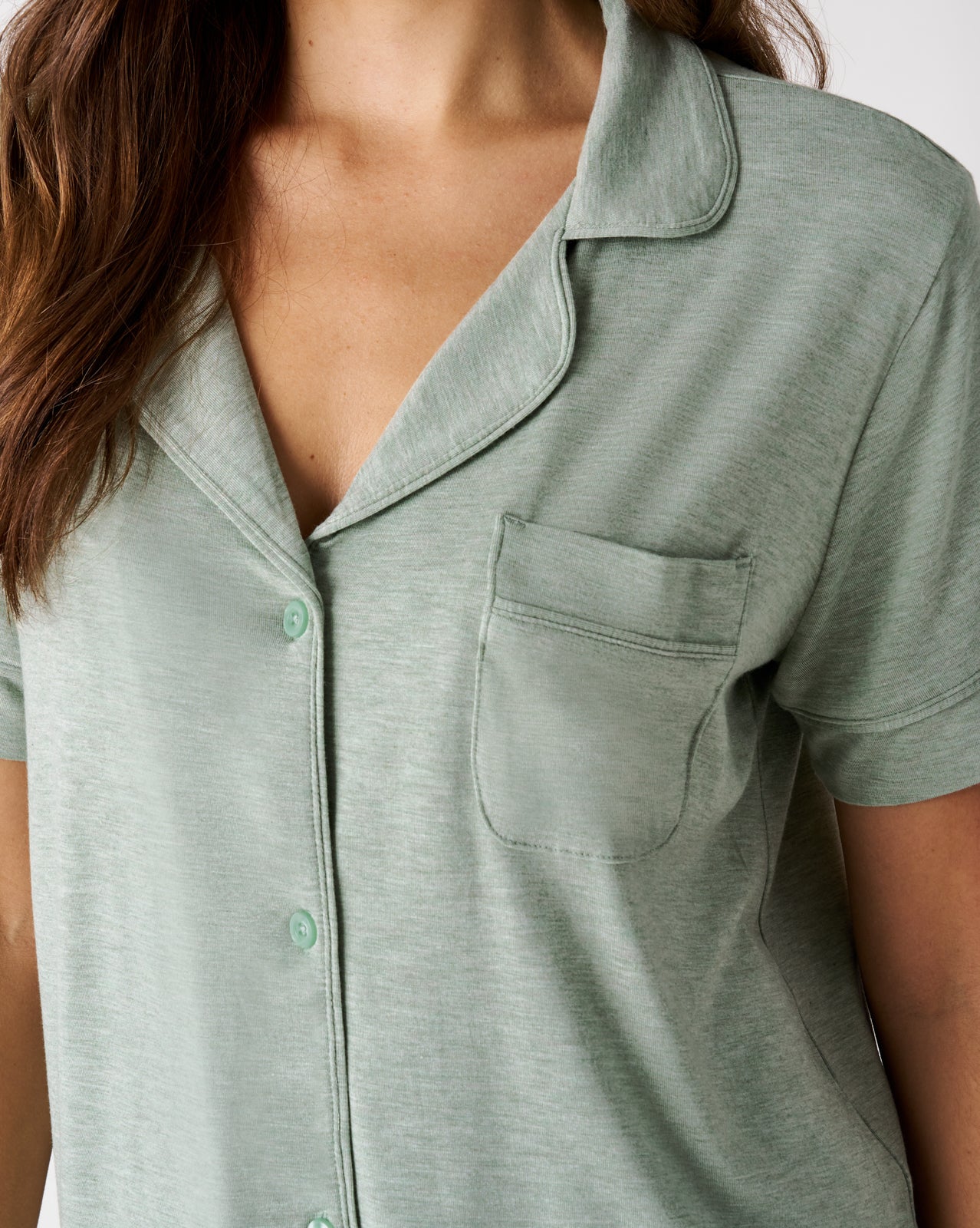 Heather Sage Women's Short Sleeve & Shorts Pajama Set - Image 2
