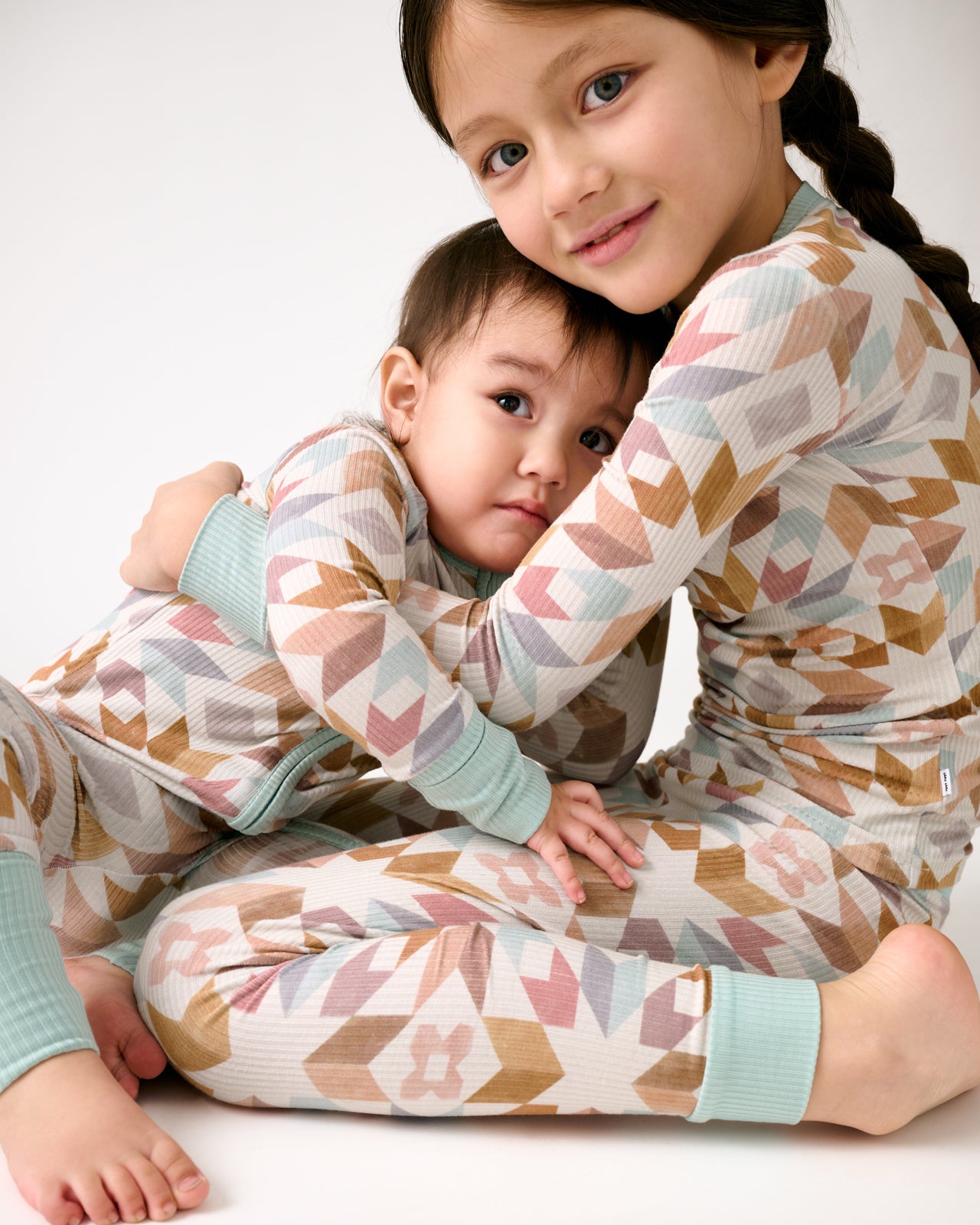 Kaleidoscope Dreams Ribbed Two-Piece Pajama Set - Image 5
