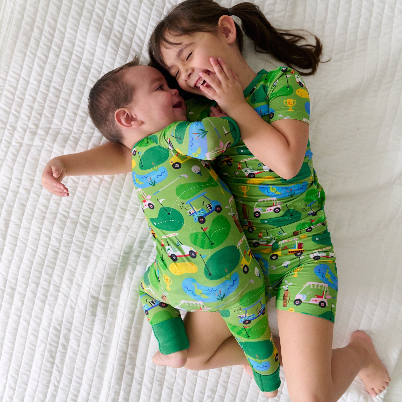 Fairway Fun Two-Piece Short Sleeve & Shorts Pajama Set - Image 3