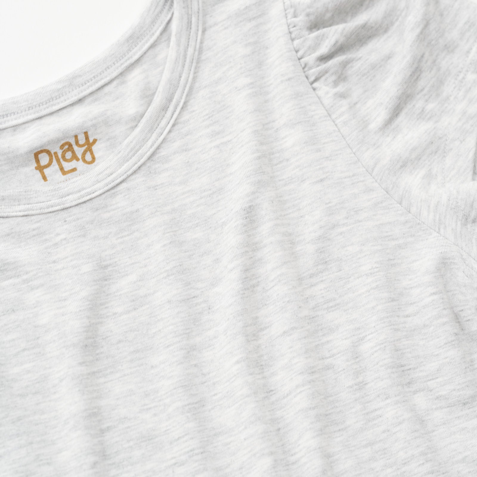Light Heather Gray Puff Sleeve Tee - Image 6