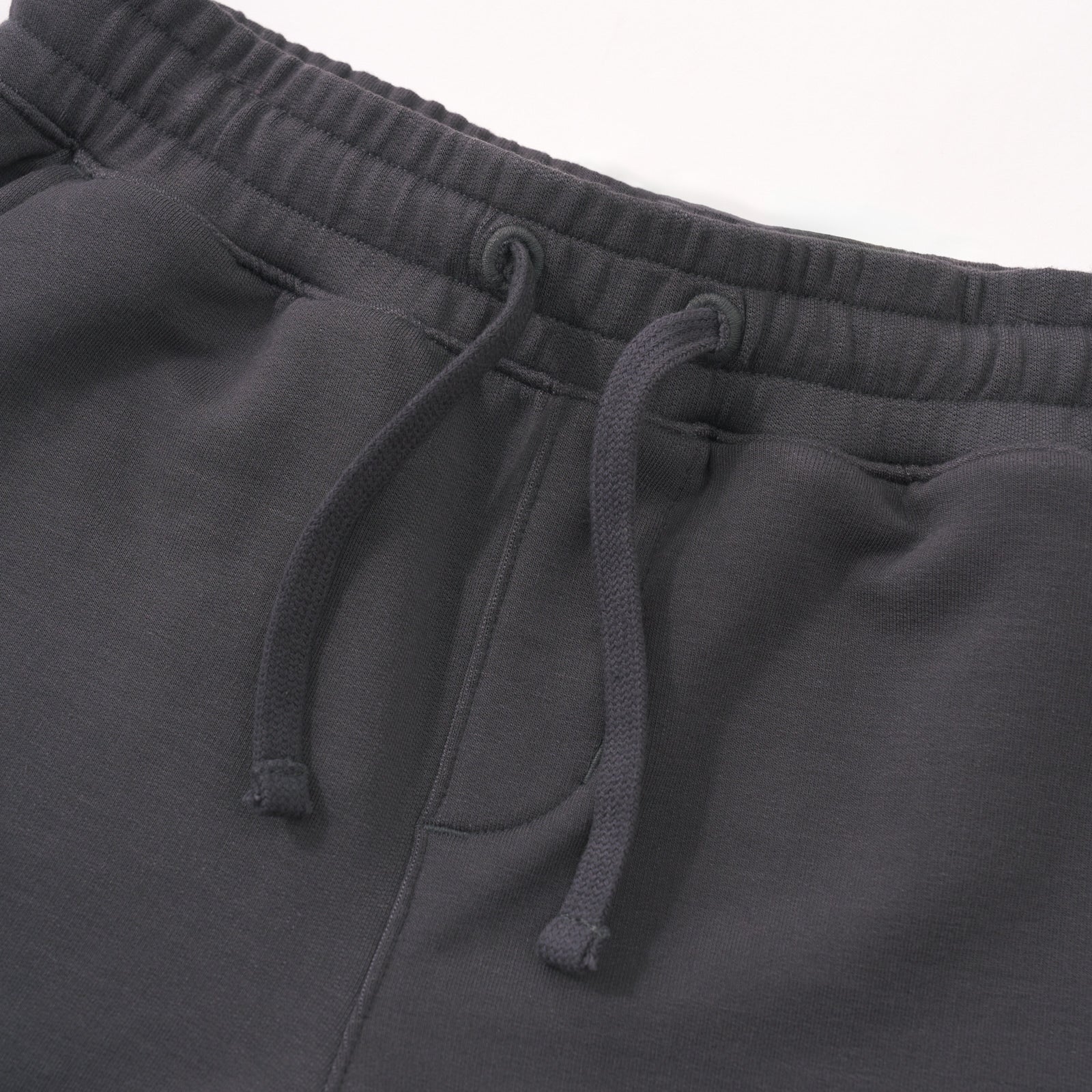Washed Black Drawstring Shorts - Image 3