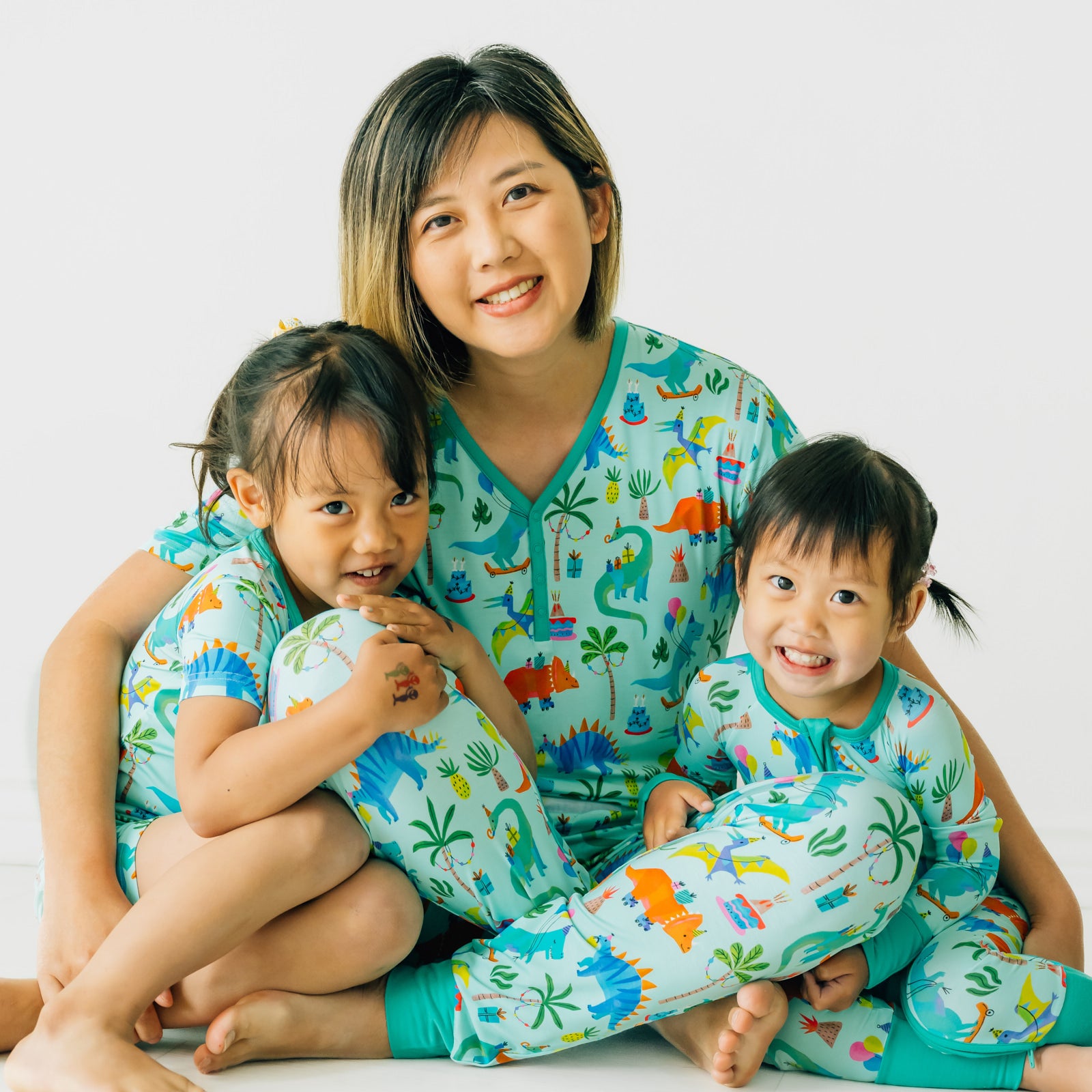Prehistoric Party Women's Short Sleeve Pajama Top - Image 3